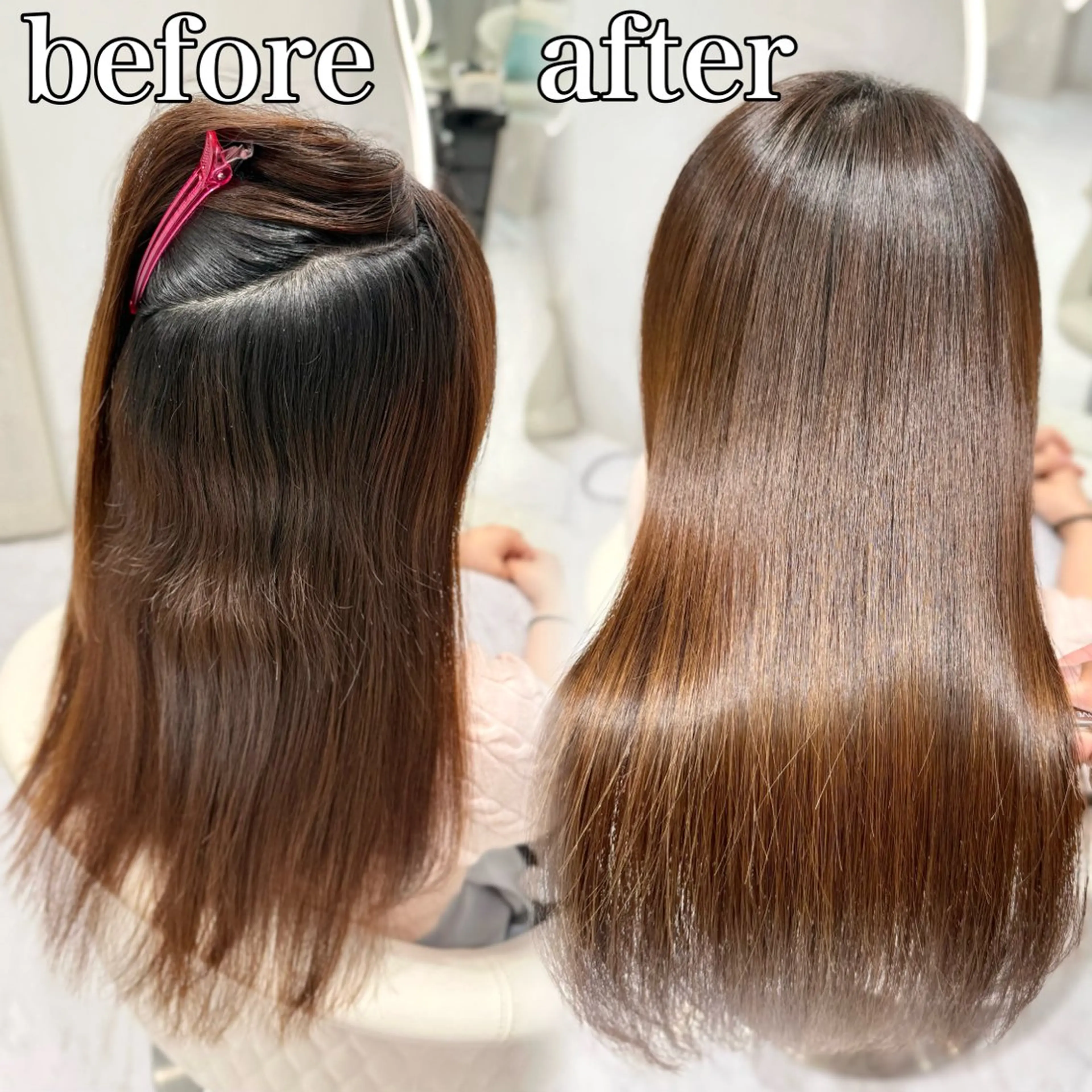 ロング 髪質改善 縮毛矯正 トリートメント 🎖️初回完結型髪質 改善/縮毛矯正 友石のヘアスタイル