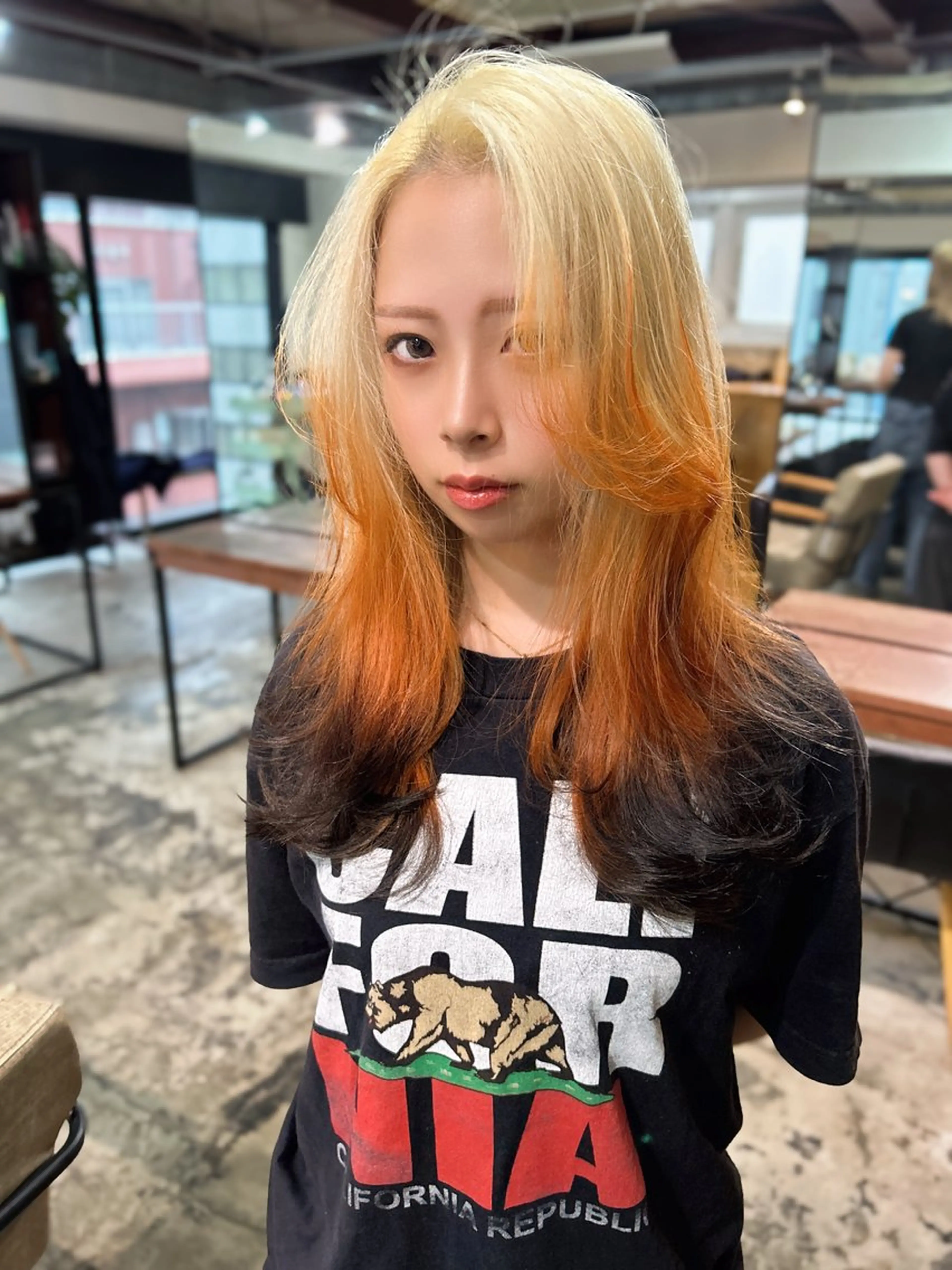 ロング カラー カット ヘアカラー トリートメント ダブルカラー/ 艶髪/SHISEIのヘアスタイル