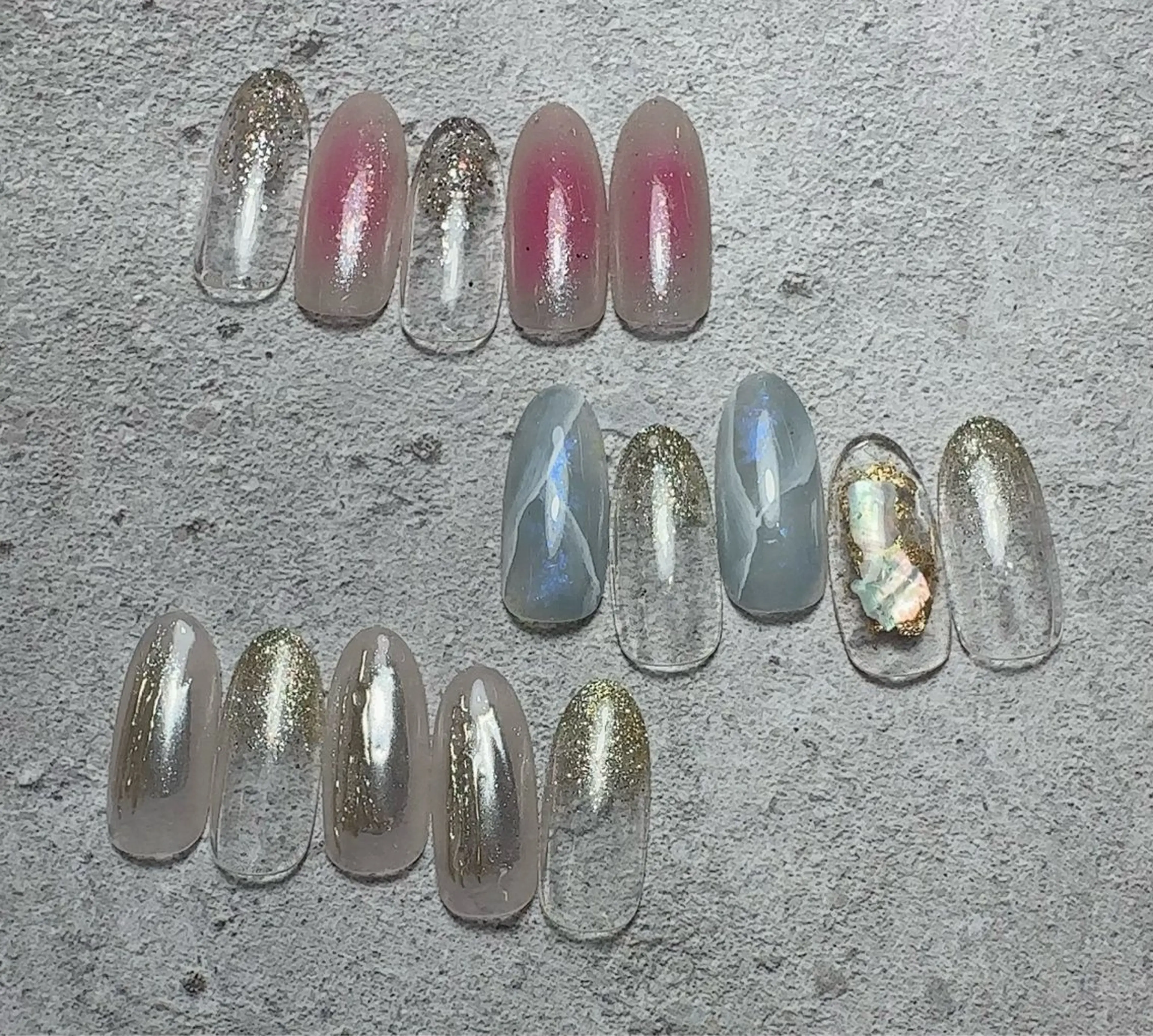 ネイル アートネイル ハート マグネットネイル 持ち込み ニュアンスネイル ハンドネイル Nailsalon Mimiy..♡のネイルデザイン