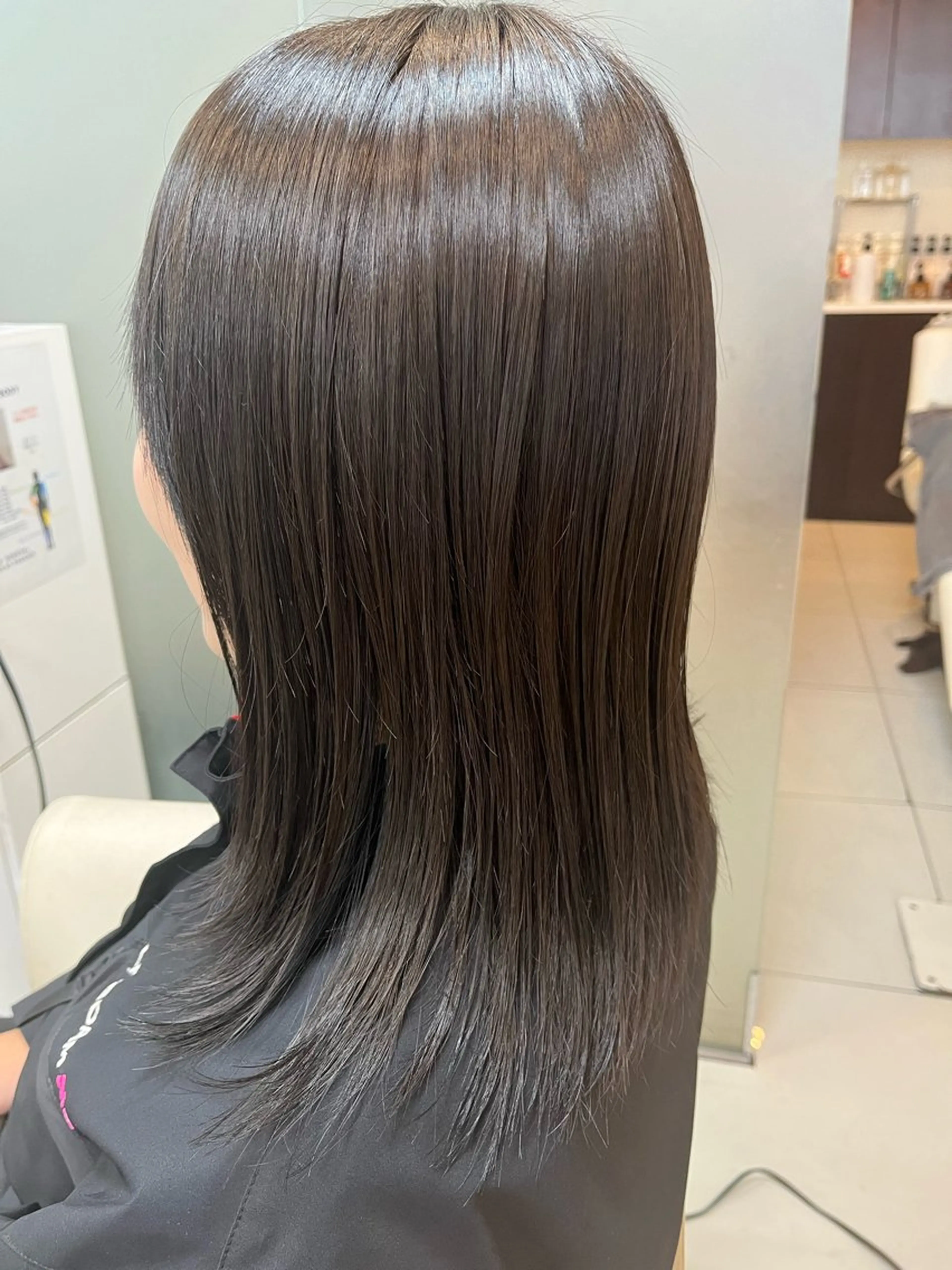 ミディアム カラー 透明感カラー 柳川 玲也のヘアスタイル