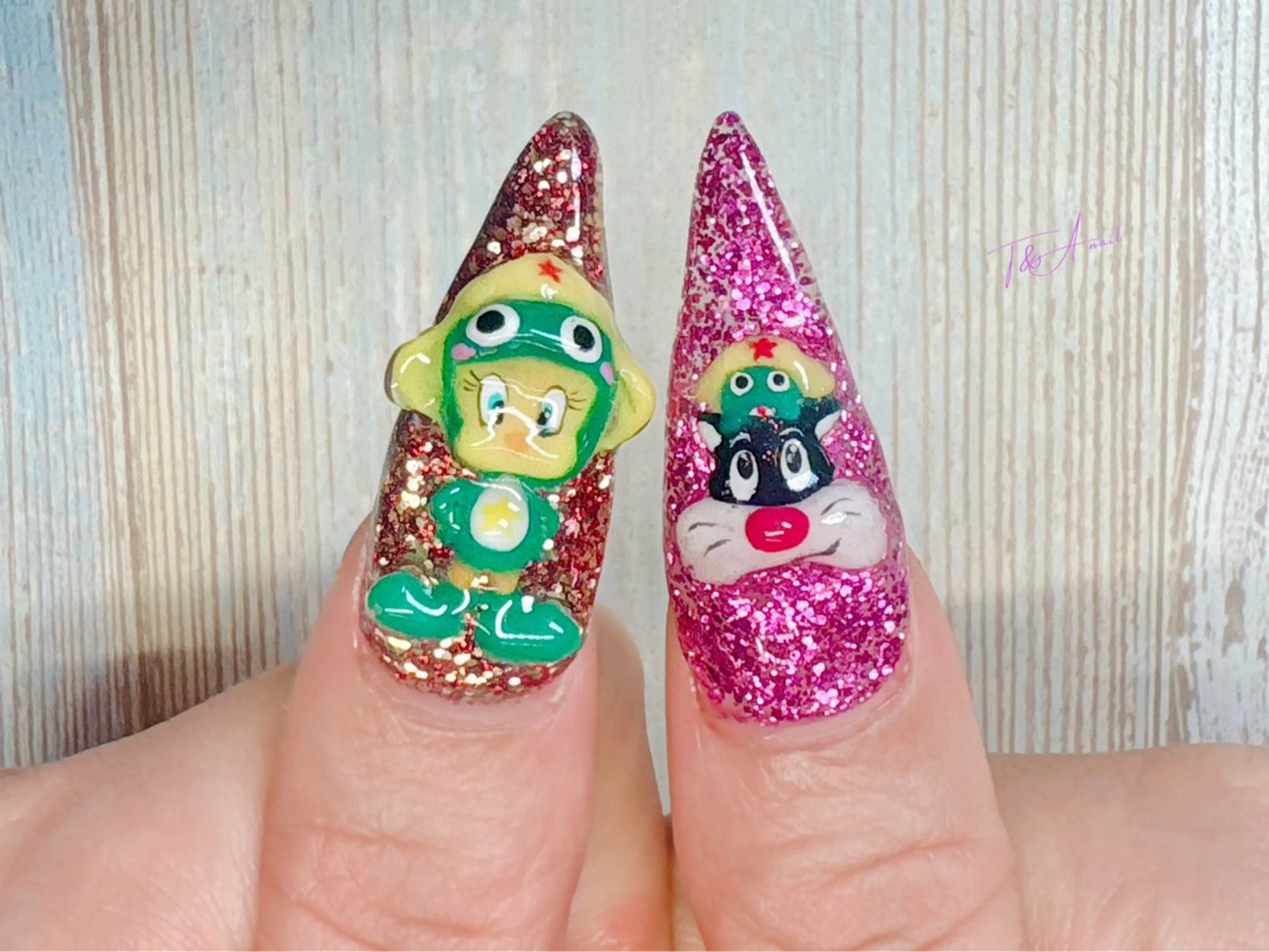 ネイル 長さ出し ジェルネイル スカルプネイル ハンドネイル T&A nailのネイルデザイン