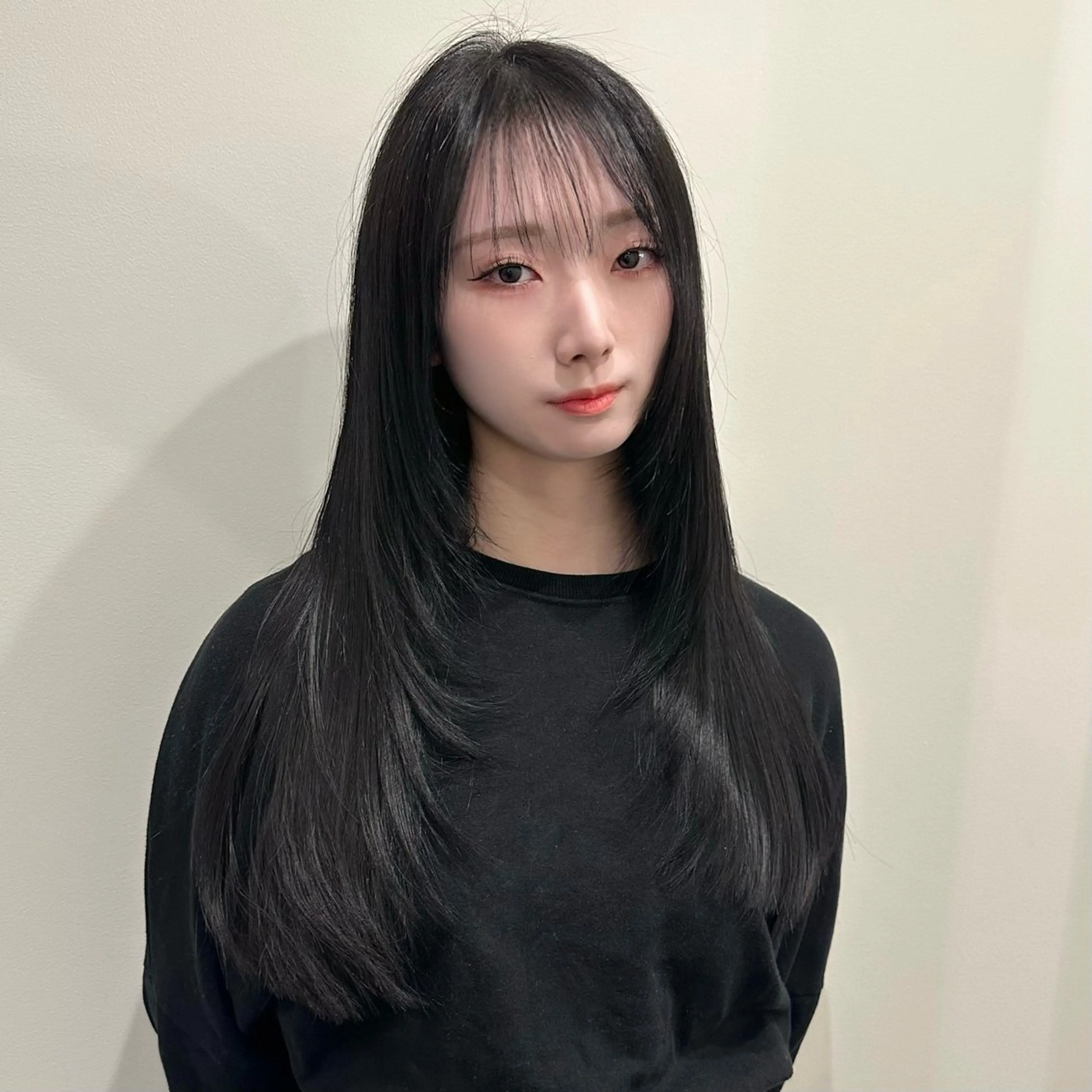 ロング カット 縮毛矯正 🌹ハッシュカット、 レイヤー韓国ヘア🌹のヘアスタイル