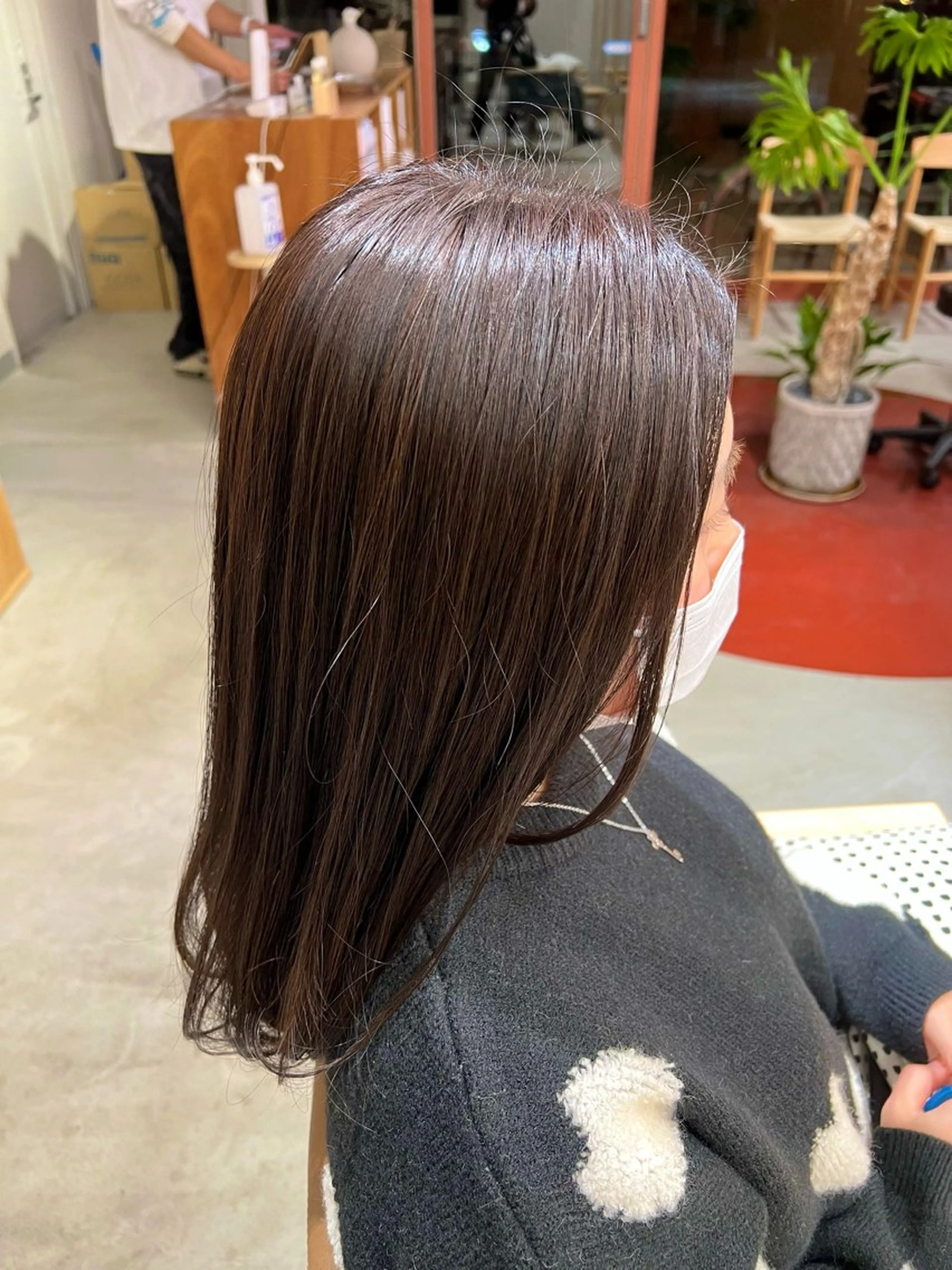 ミディアム カラー 透明感カラー グレージュ 中村 大貴のヘアスタイル
