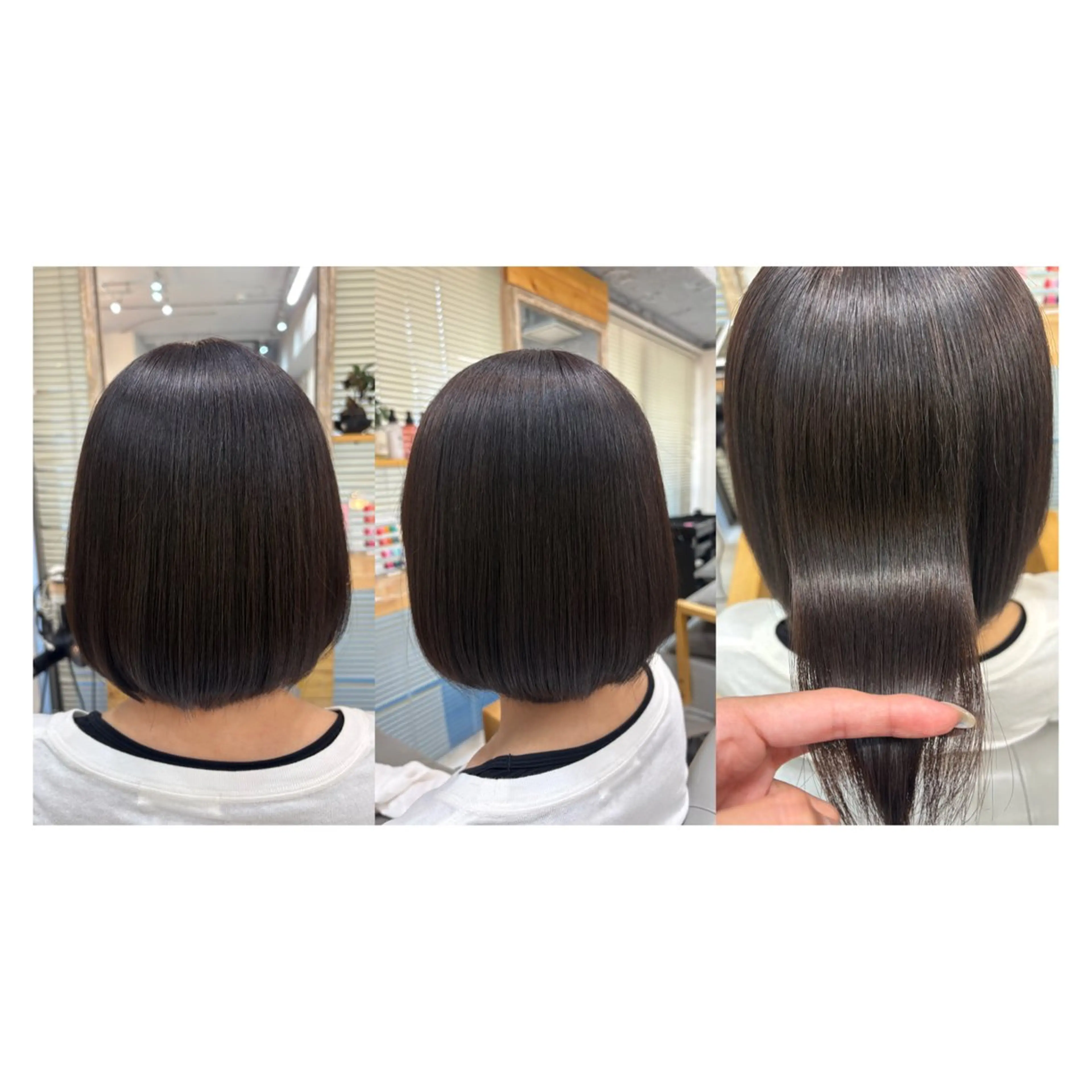 ミディアム レイヤーカット・ 縮毛矯正 星野のヘアスタイル