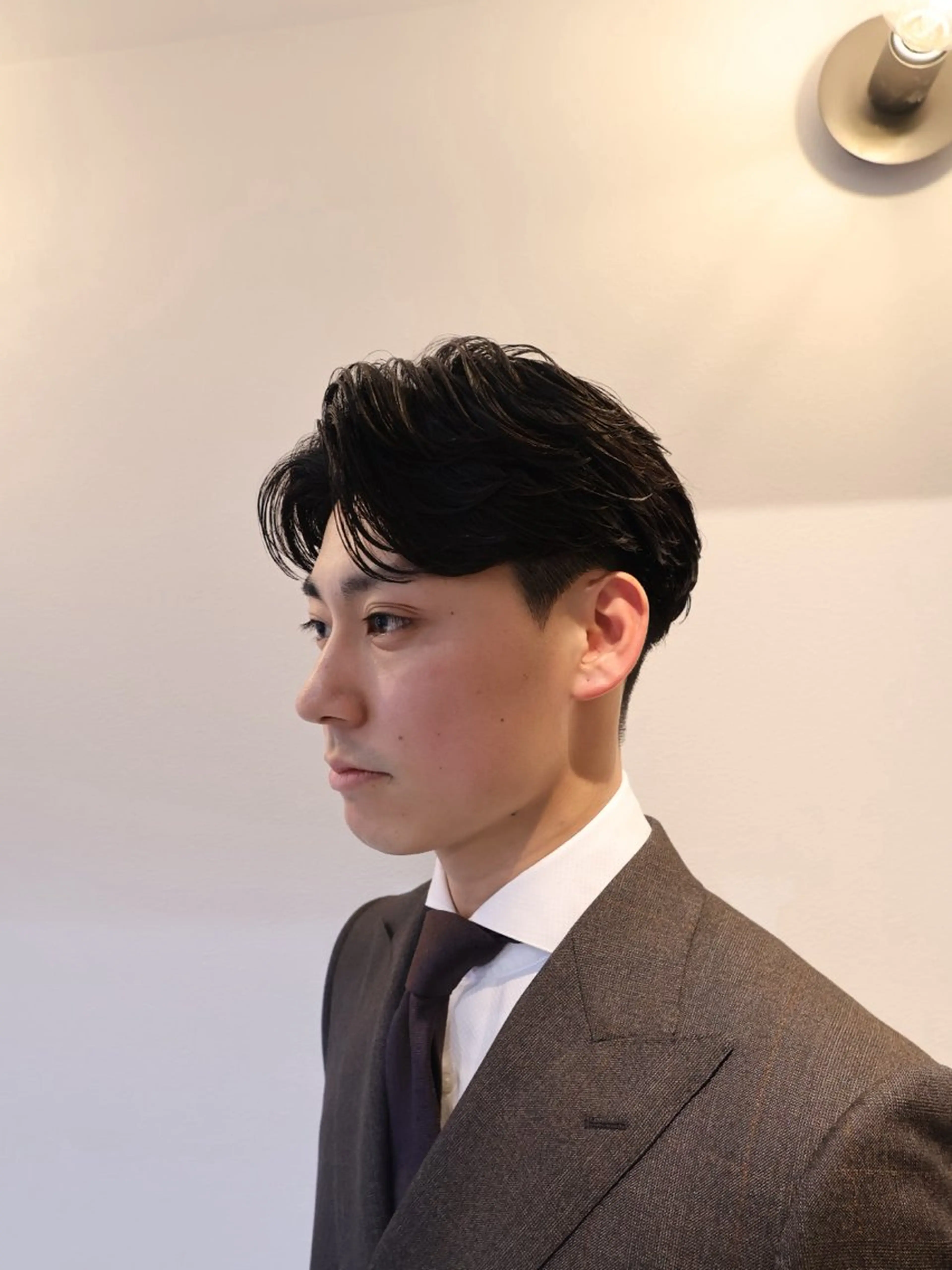 カット＋フェザーパーマの写真