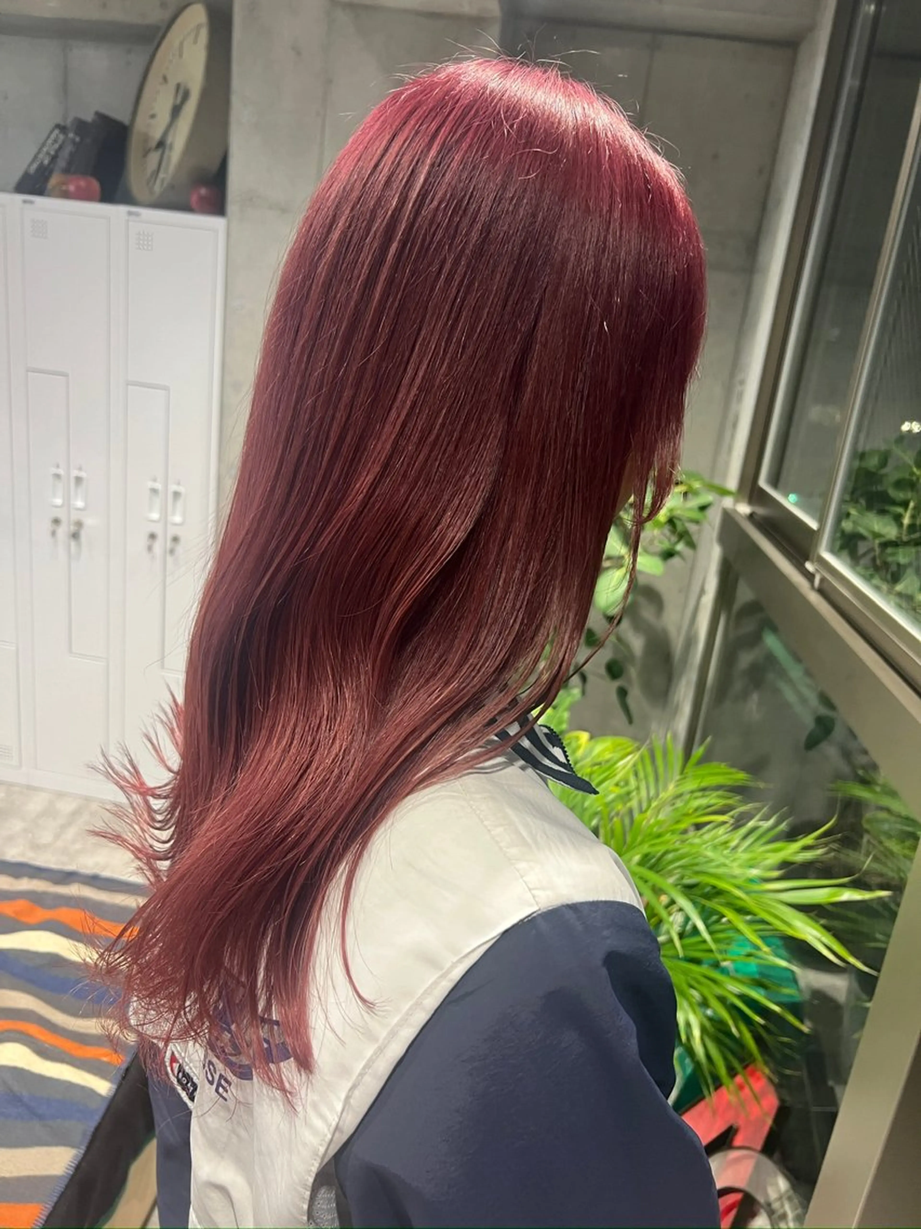 カラー レッドカラー 透明感/血色カラー/ 似合せレイヤー/ゆいのヘアスタイル