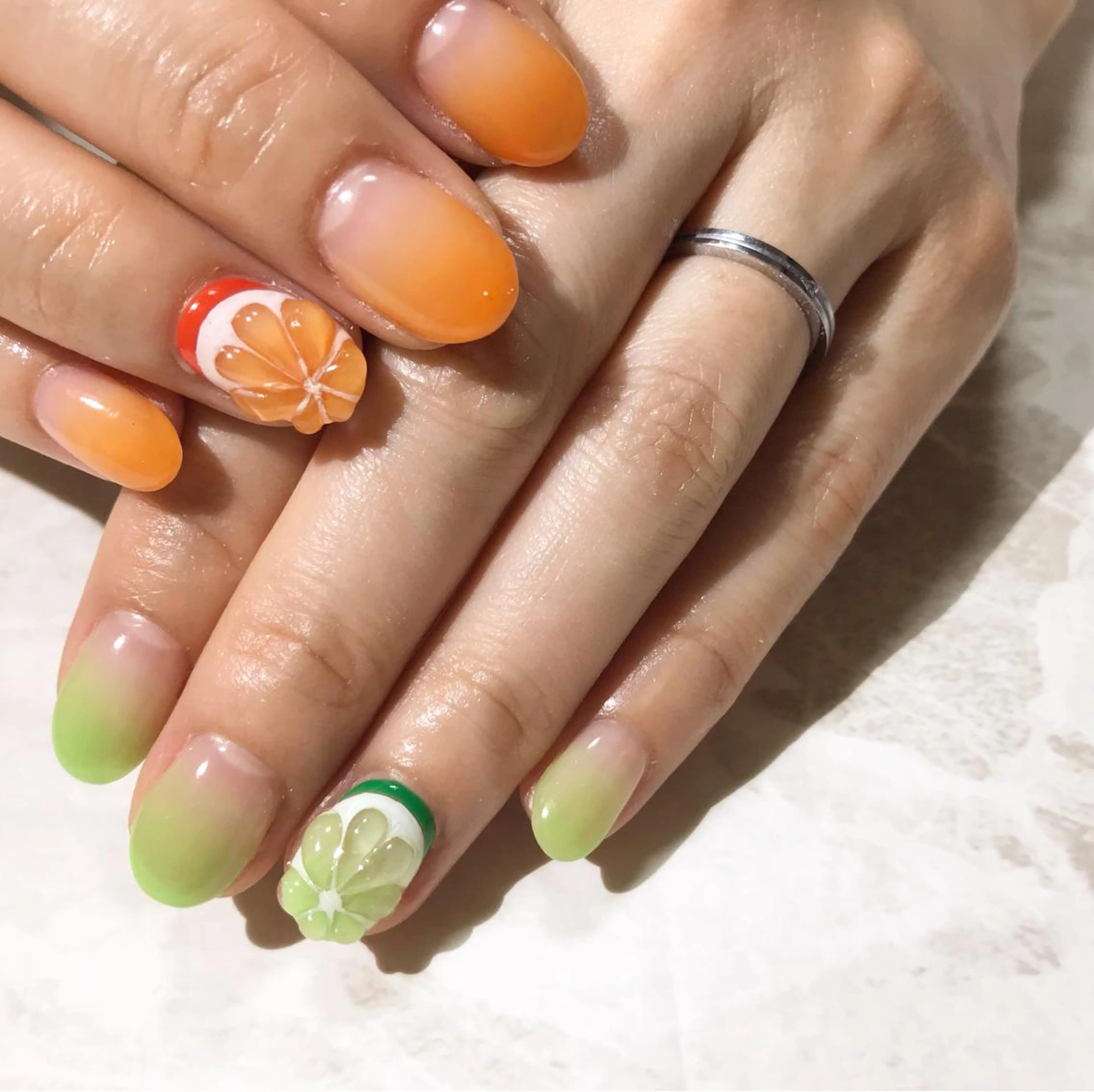 ネイル フットネイル ニュアンスネイル シンプルネイル 春ネイル 夏ネイル nail fufla ♡yamane♡のネイルデザイン