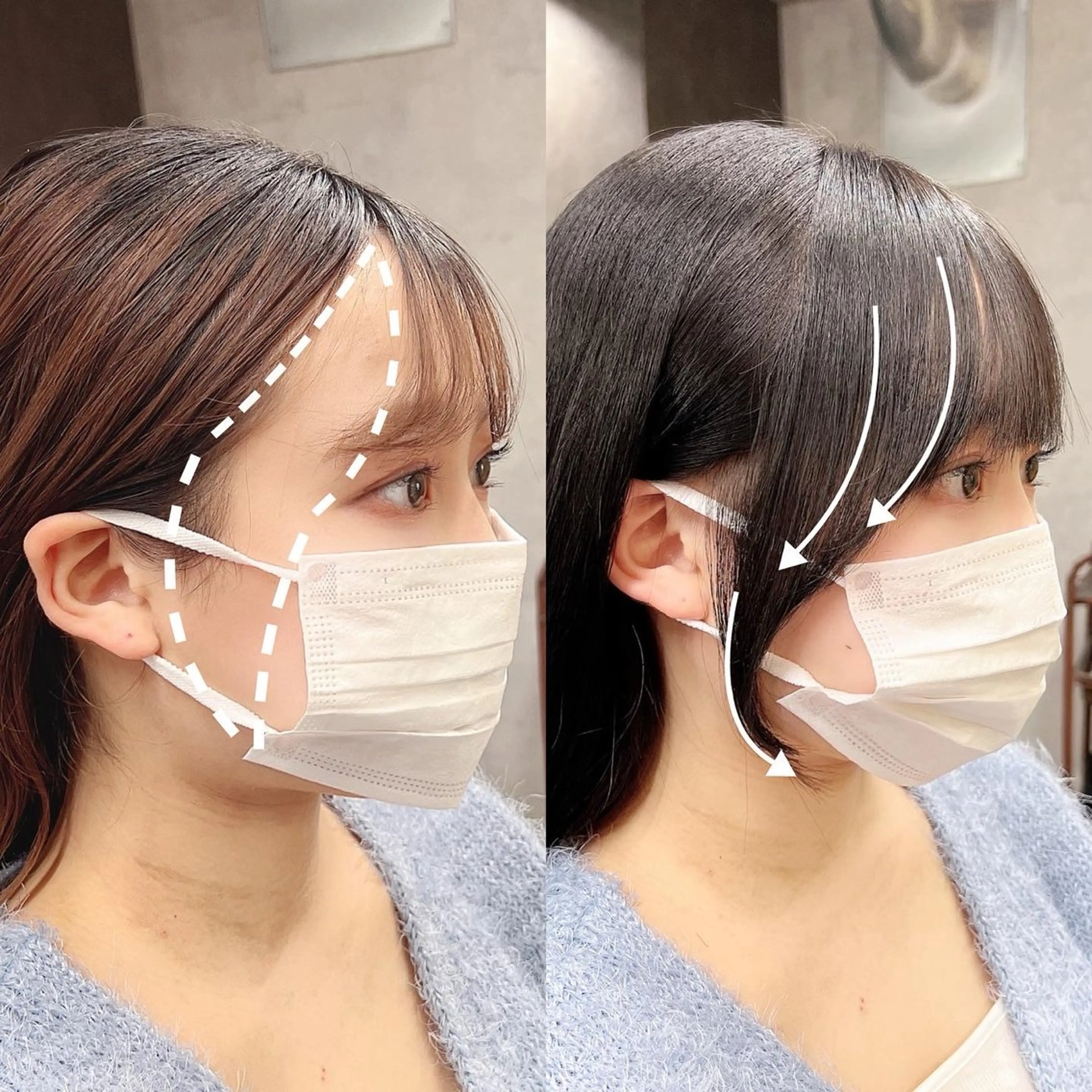 セミロング カラー ヘアアレンジ カット ヘアカラー トリートメント ヘッドスパ ヘアセット 韓国レイヤー/ 顔周り💕田中将吾のヘアスタイル