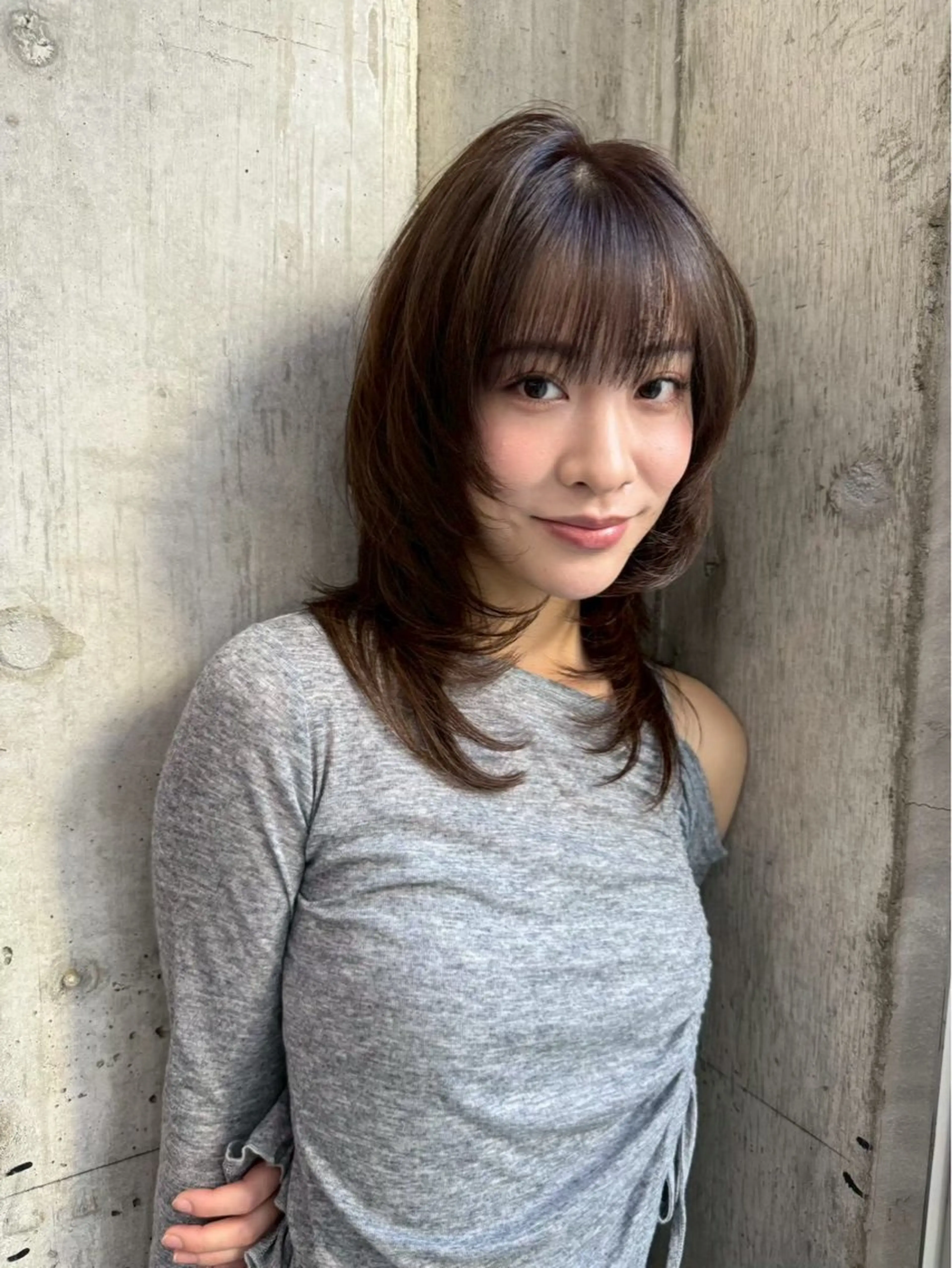 ロング カラー ヘアカラー トリートメント 下形 歩愛のヘアスタイル