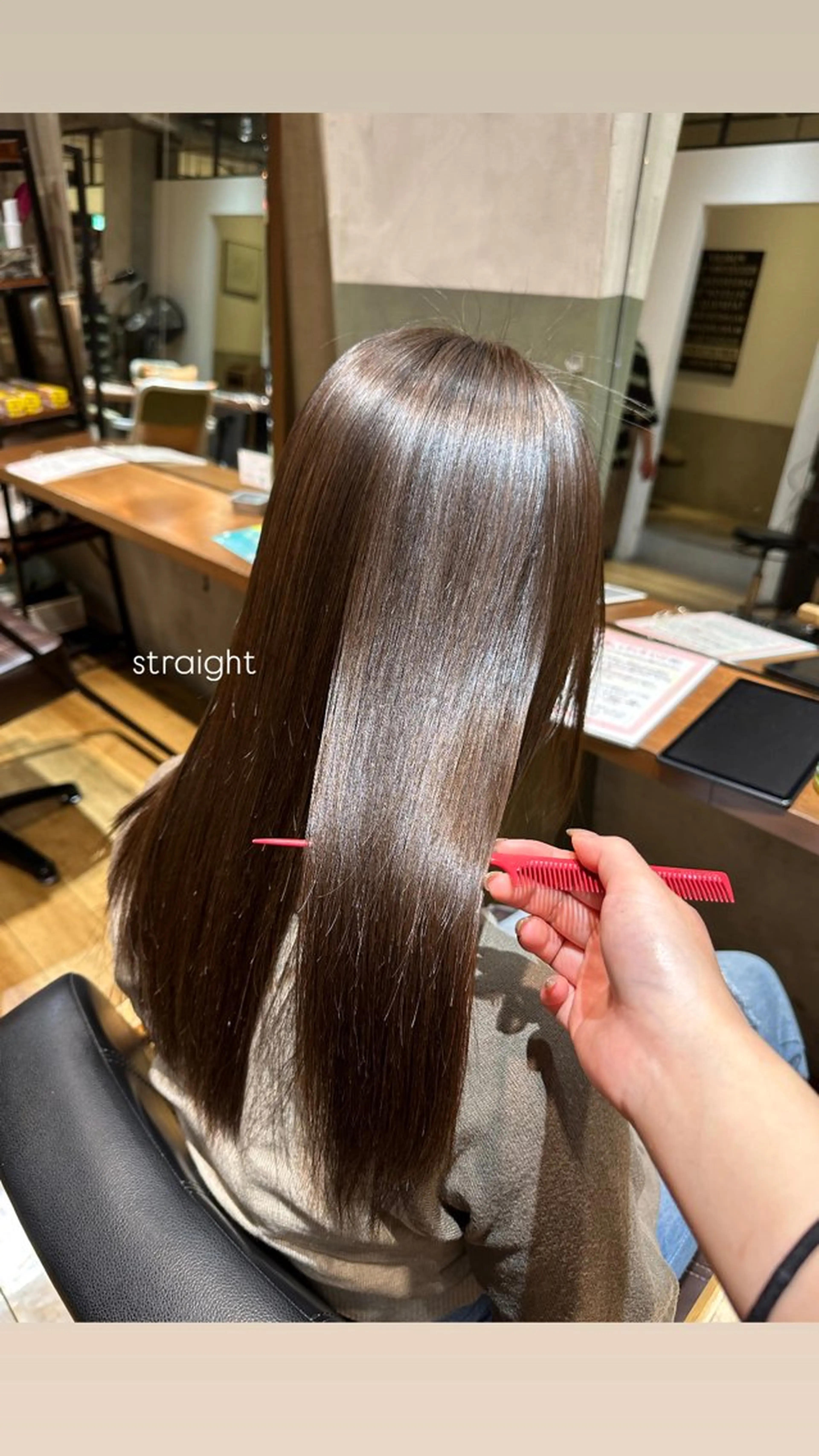 ロング 縮毛矯正 こがねざわみさき 🦭透明感カラーのヘアスタイル