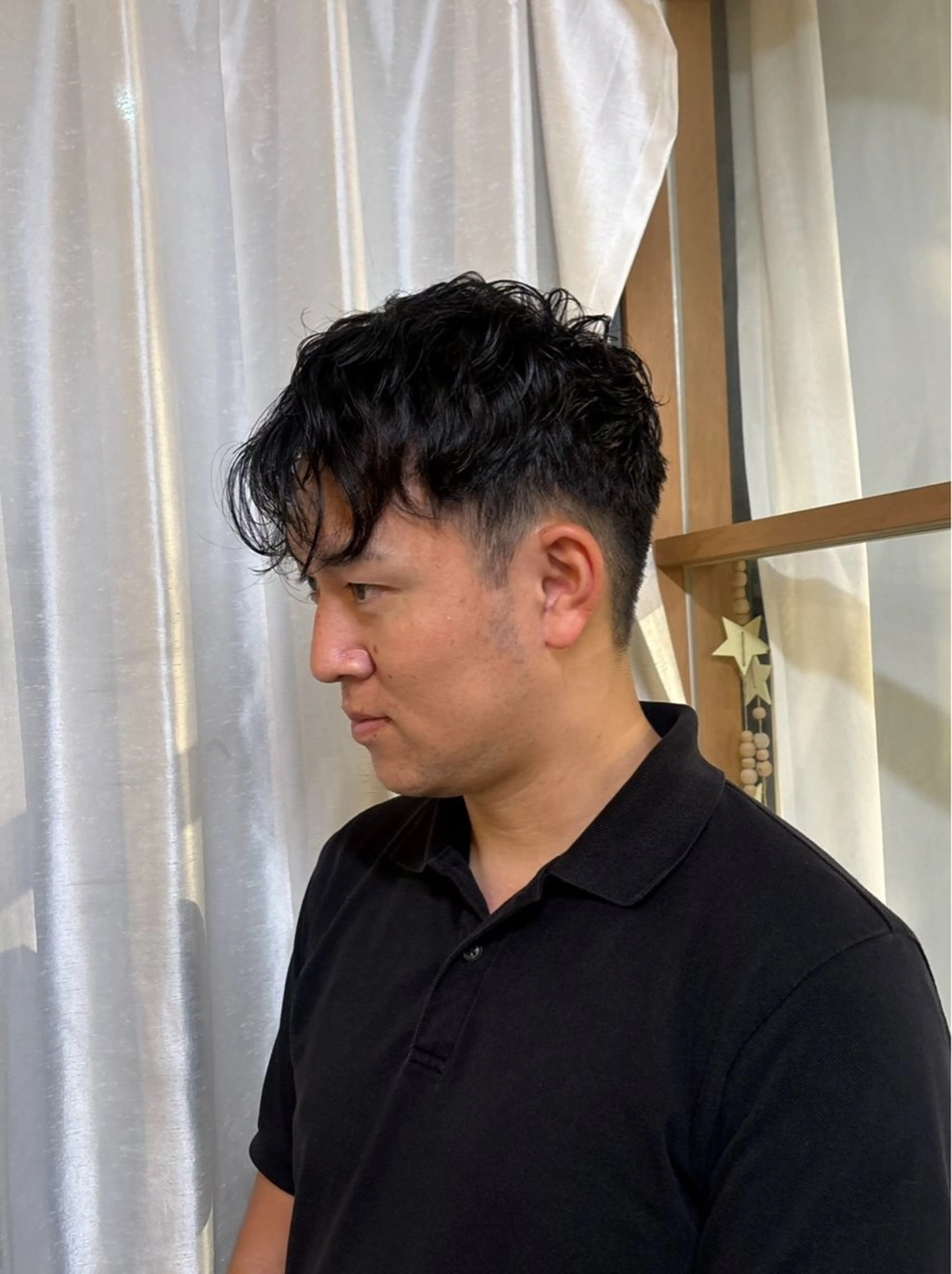 パーマ メンズ めい/透明感カラー /レイヤー/ボブのヘアスタイル