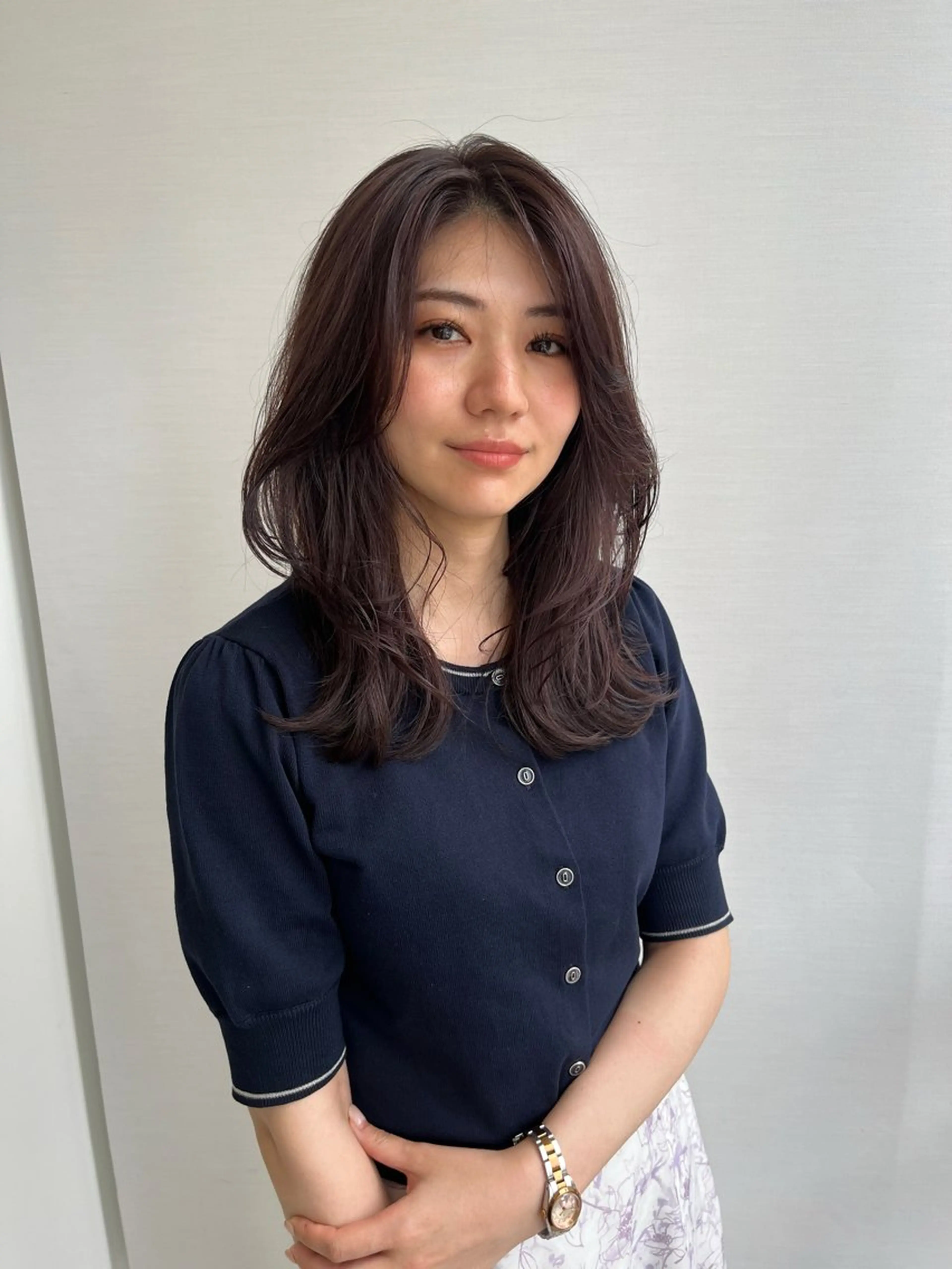 ロング 顔周りカット レイヤーカット 🫒🫒ブリーチなし 艶カラー🫒ヤマシロのヘアスタイル