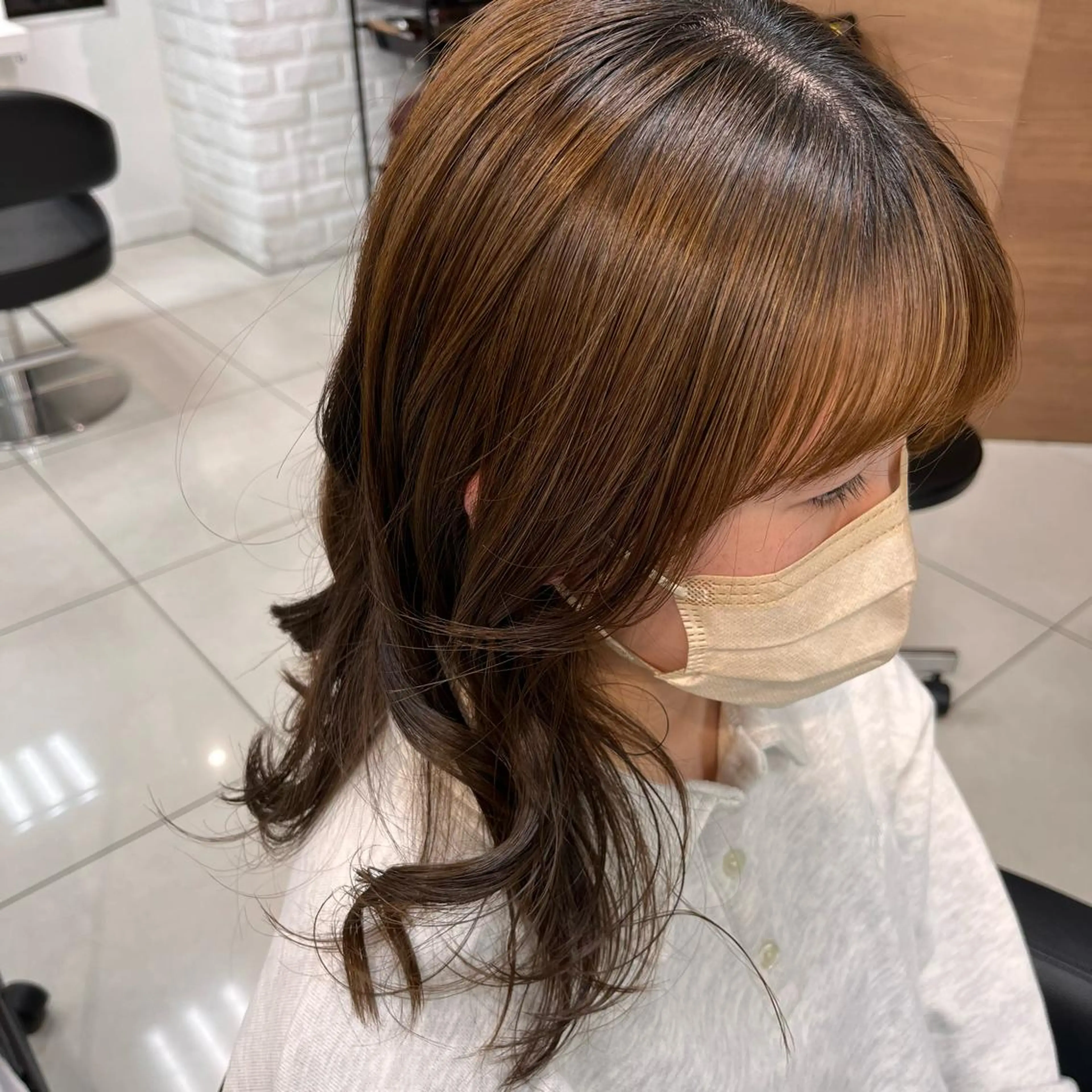 ミディアム サイドバング 【メンズ縮毛矯正/ Ryokaのヘアスタイル