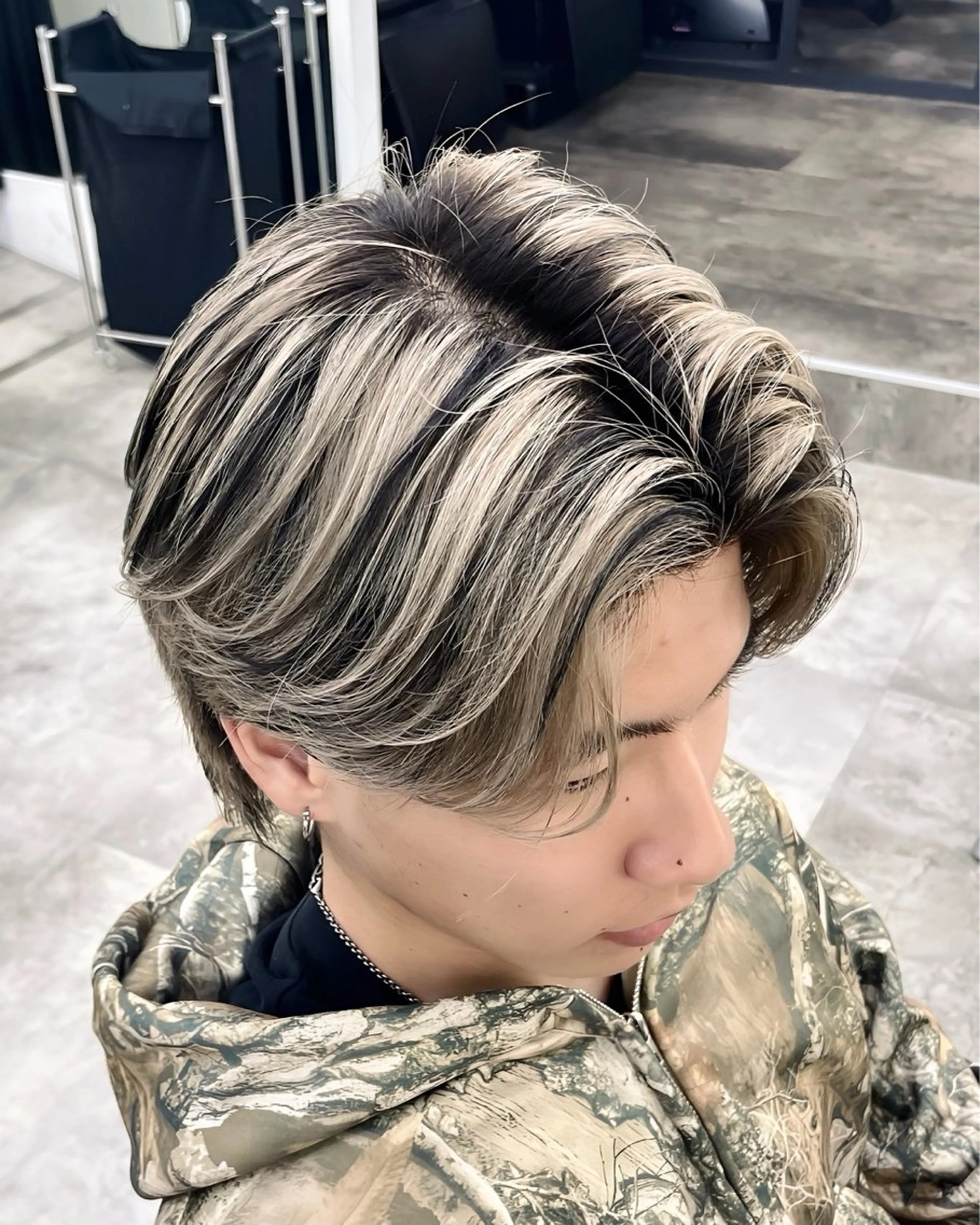 ショート カラー メンズ デザインカラー メンズカラー、パーマ /KANTAのヘアスタイル