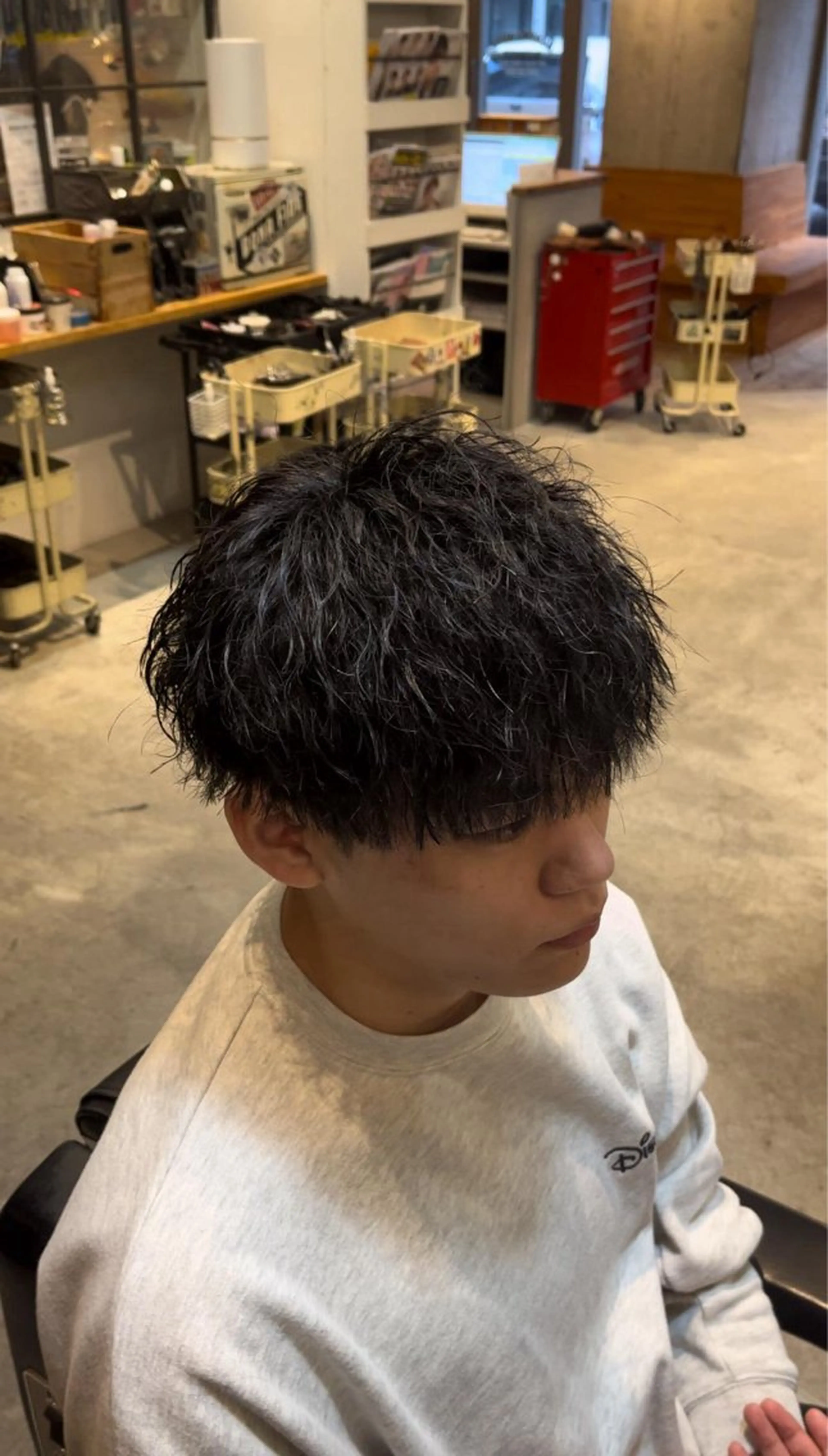 ミディアム パーマ メンズ 森長 マコトのヘアスタイル