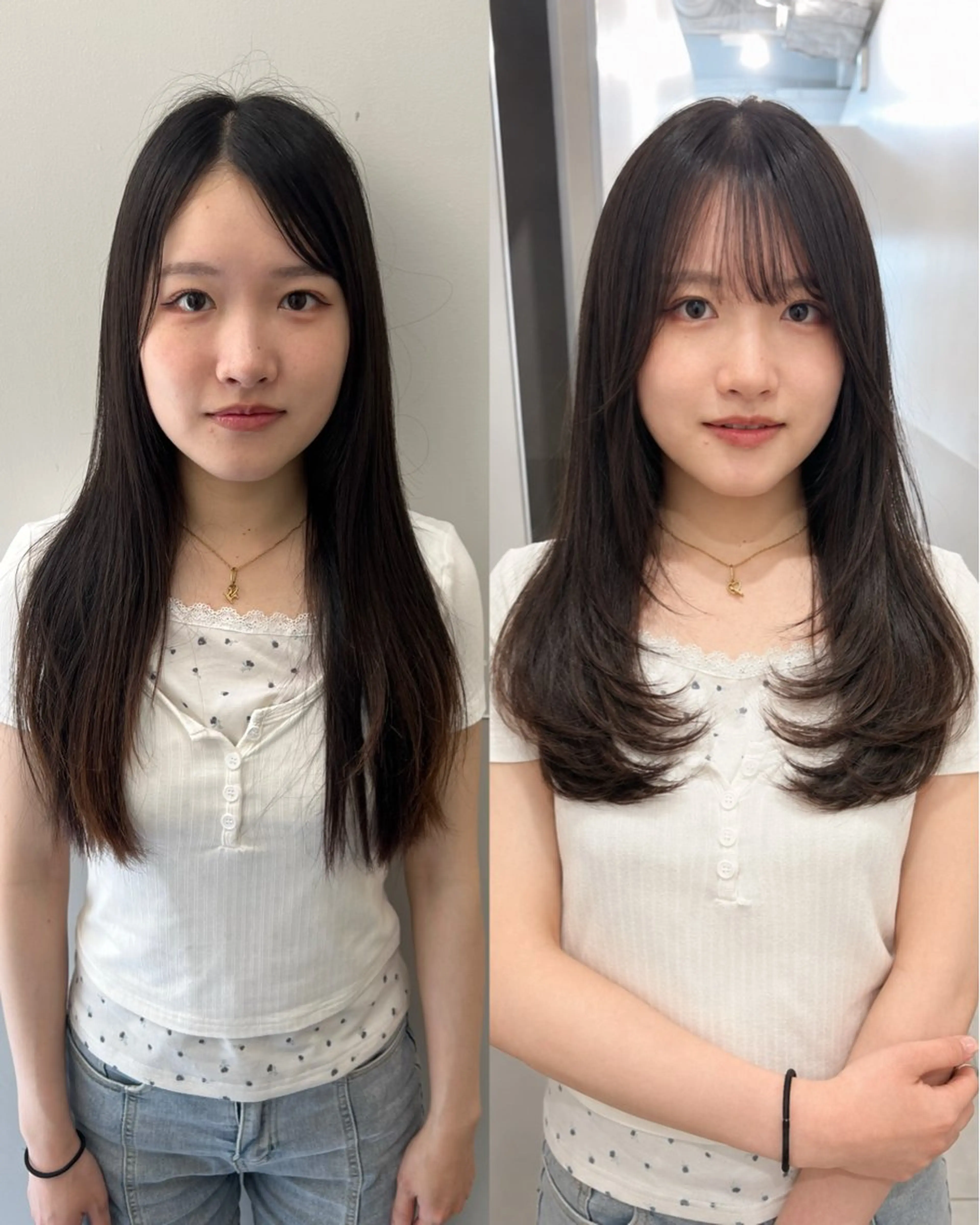 セミロング レイヤーカット 峠 祐樹のヘアスタイル