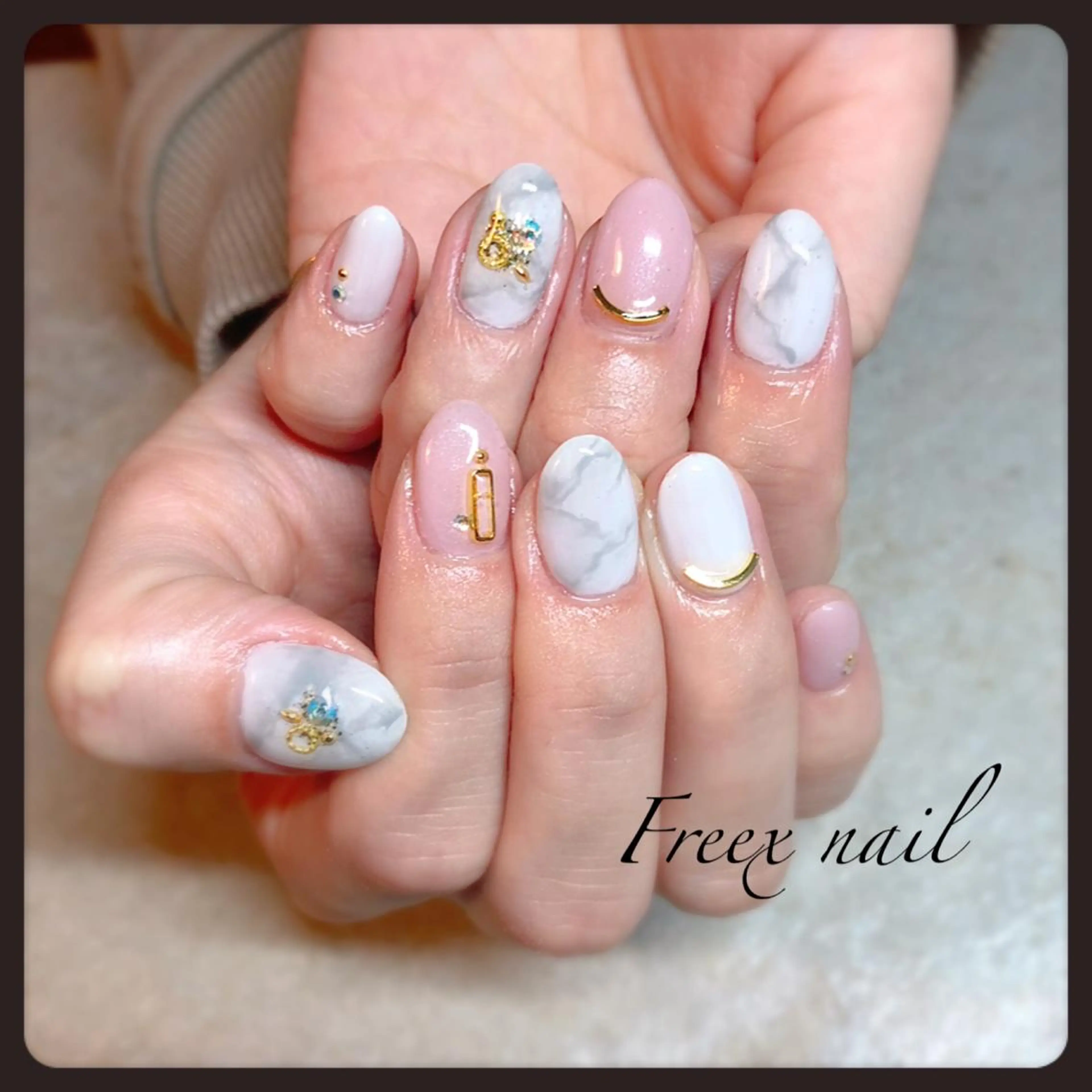 ネイル 大理石ネイル(マーブル) freex nail /ニュアンス/個性派のネイルデザイン