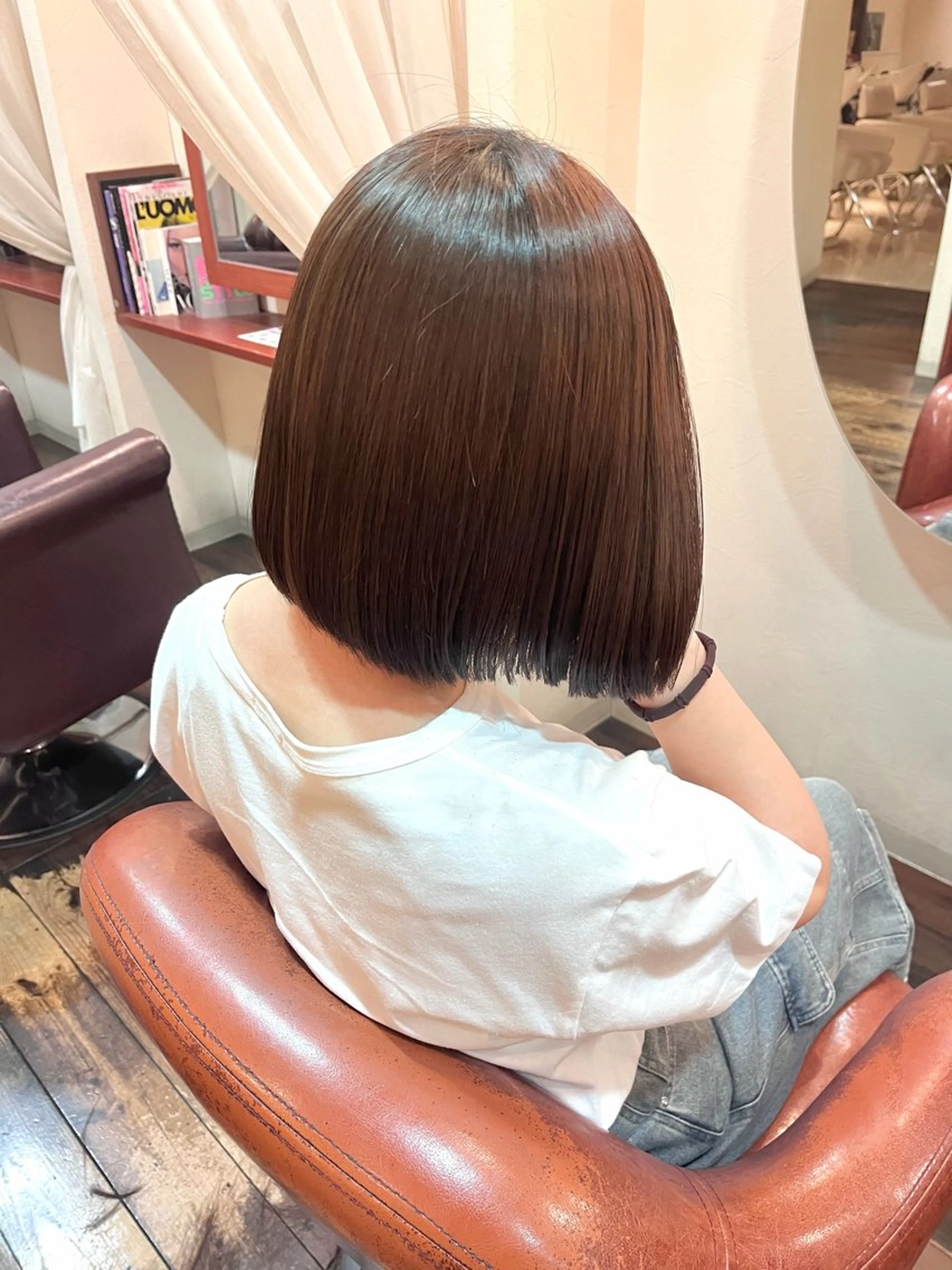 カット+透明感カラー+最高級トリートメント+炭酸泉バブルケア🫧の写真