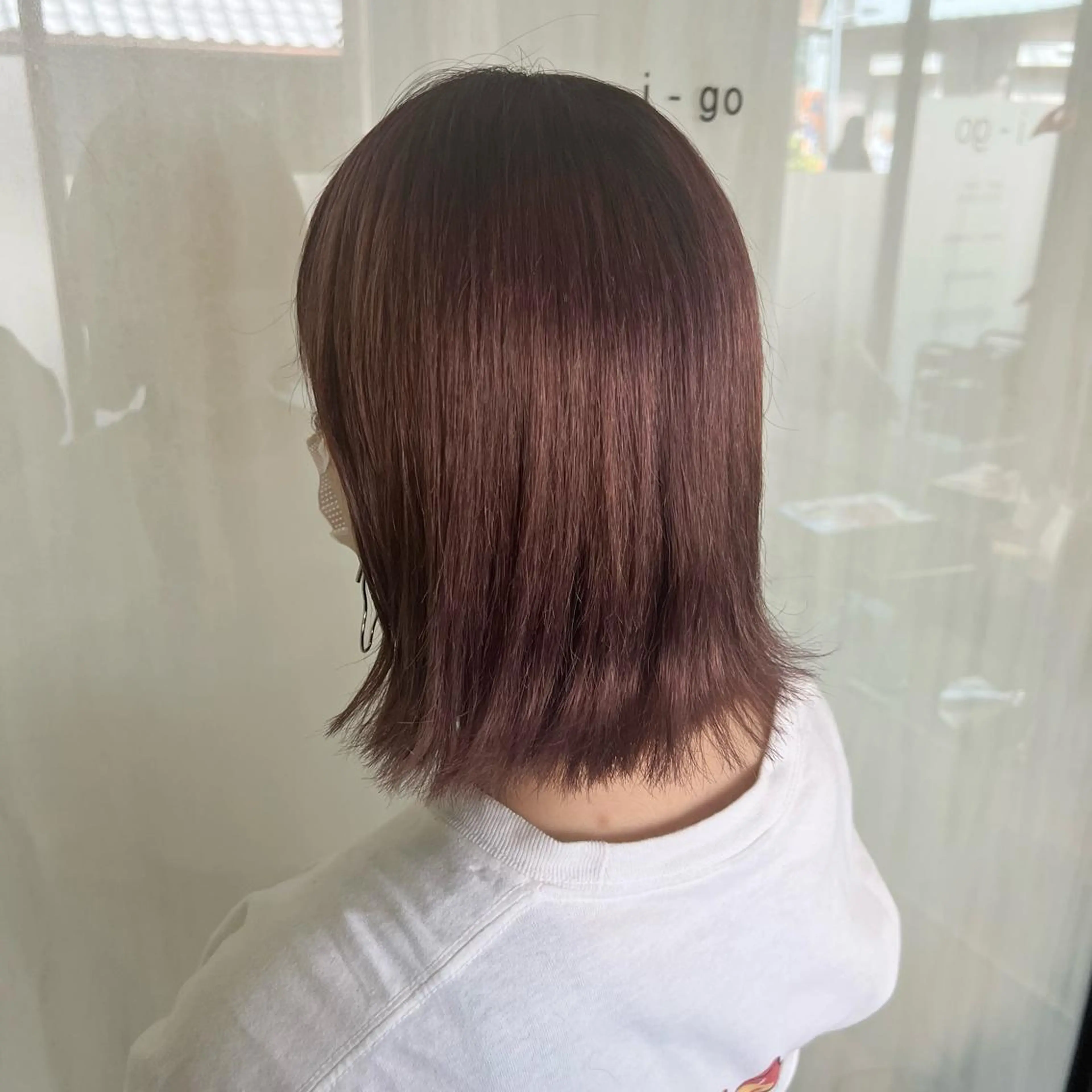 ミディアム ピンクブラウン 和田 真由子のヘアスタイル