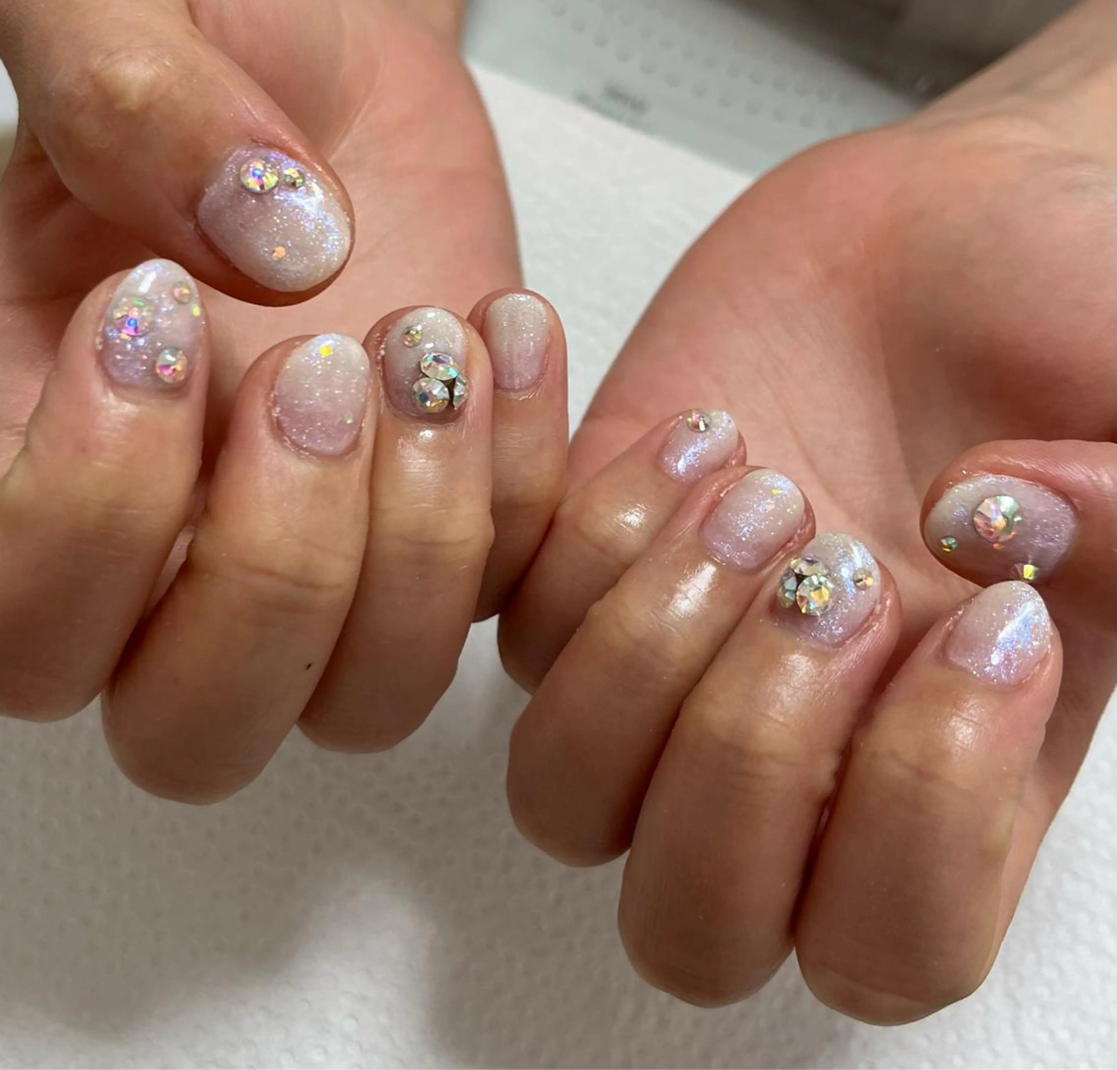 ネイル シンプルネイル ストーンネイル nail M&Tのネイルデザイン