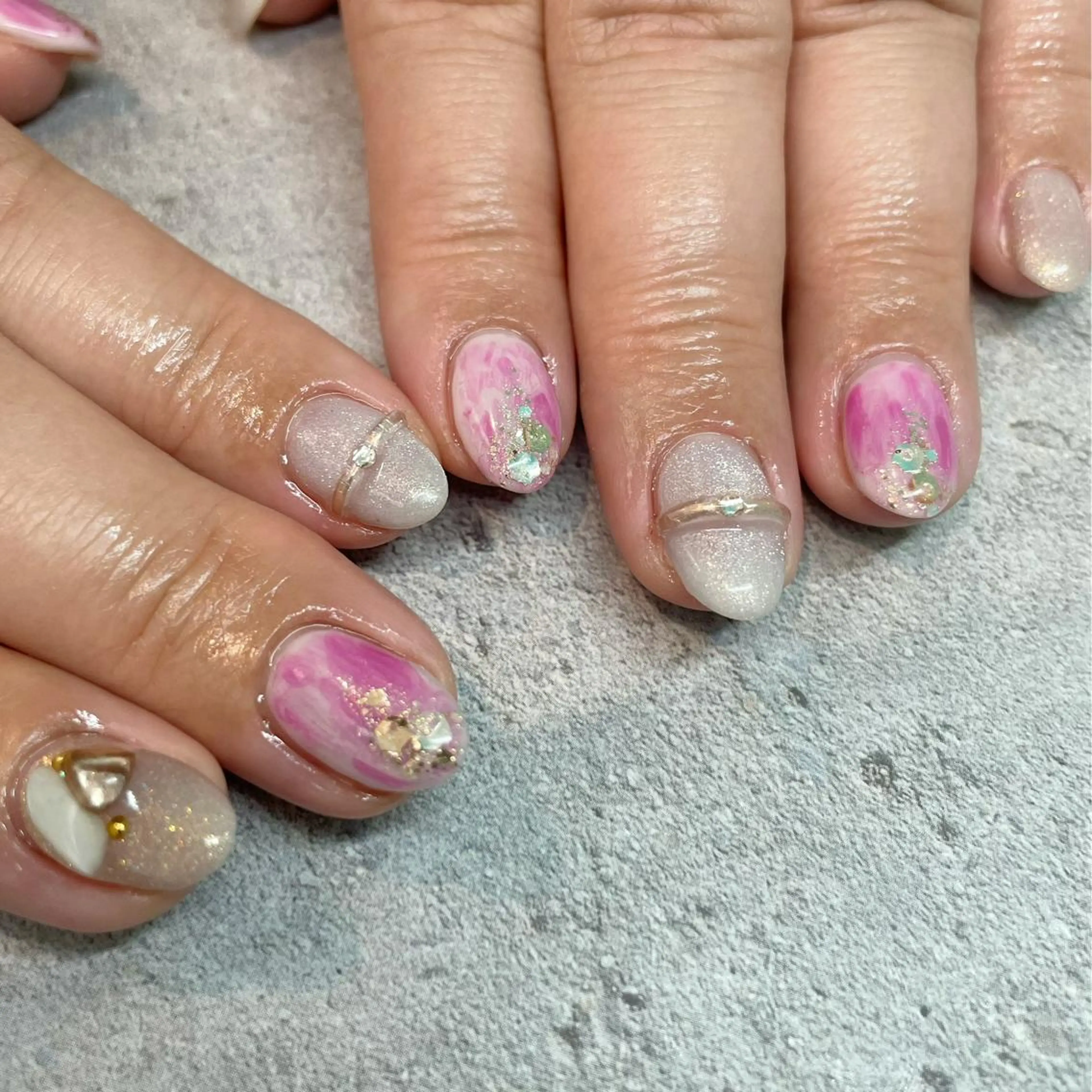 ネイル BLUE   ROSE Nail所属・BELL.Salon Group Nailのネイルデザイン