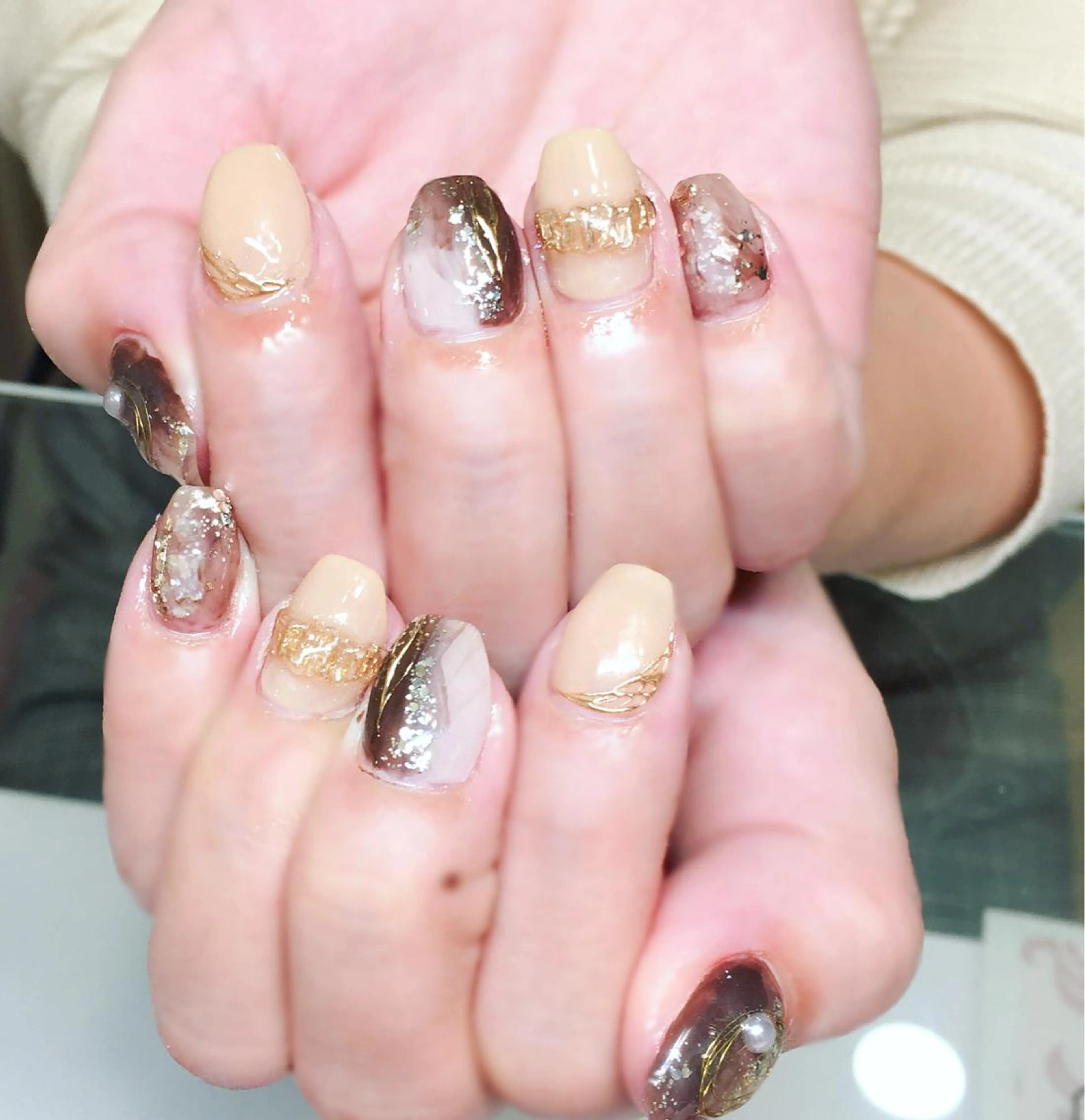 ネイル ジェルネイル ニュアンスネイル 冬ネイル Nyanco Nailのネイルデザイン
