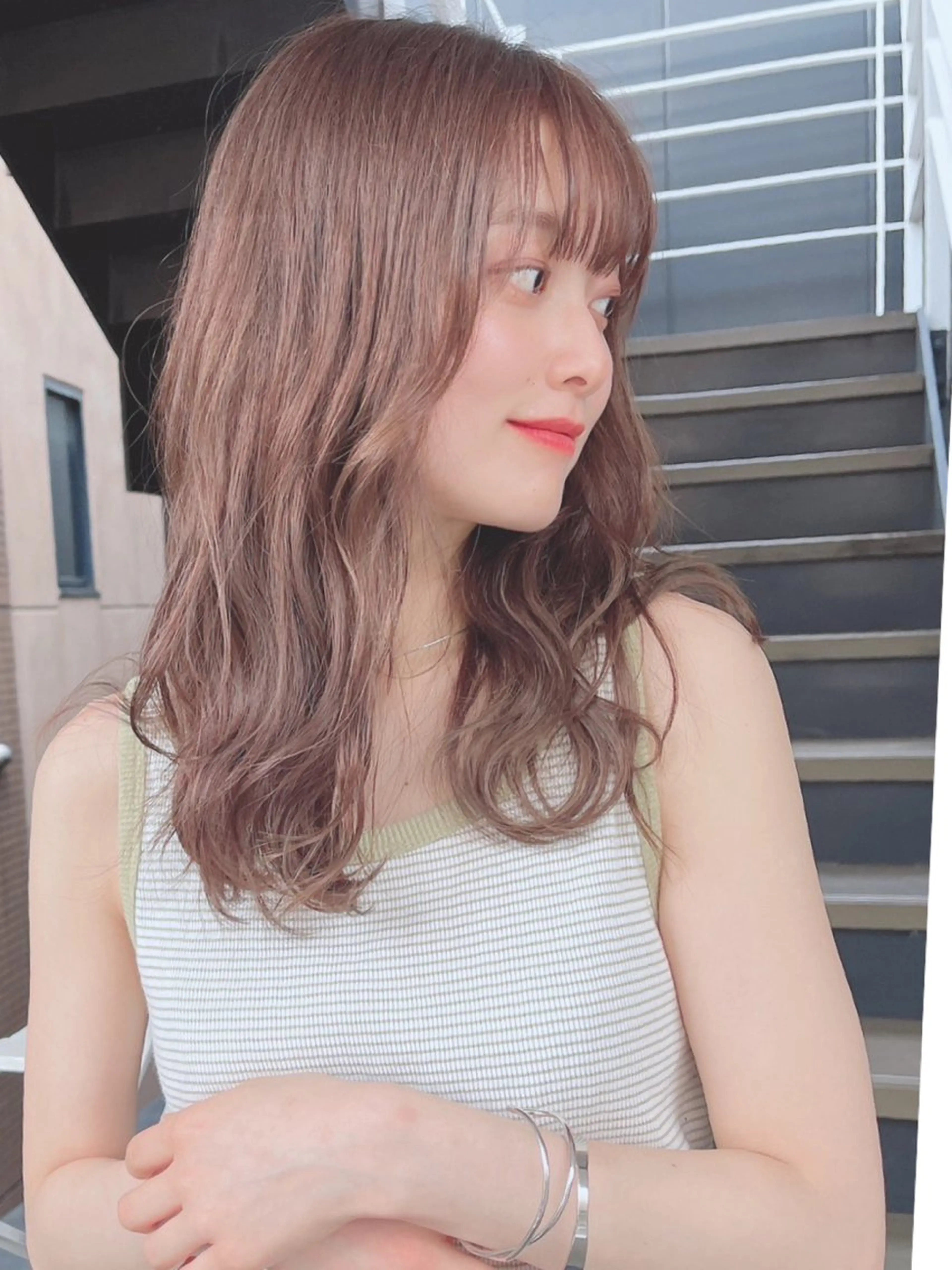 セミロング カット ヘアカラー 💎髪質改善/縮毛 矯正💎メンズパーマのヘアスタイル