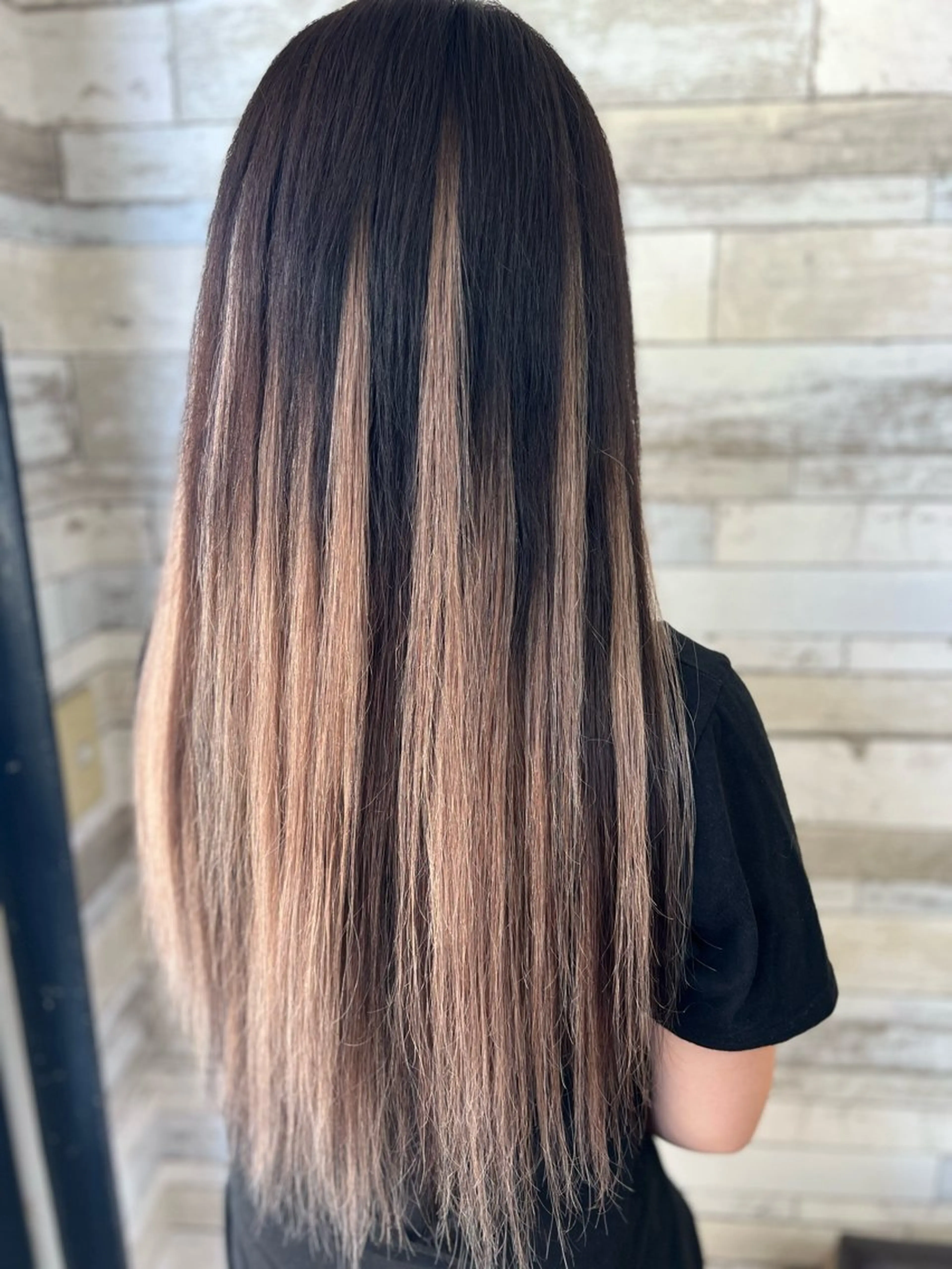 セミロング シールエクステ エクステ レイヤーカット エクステ B-W ⭐️REIKOのヘアスタイル