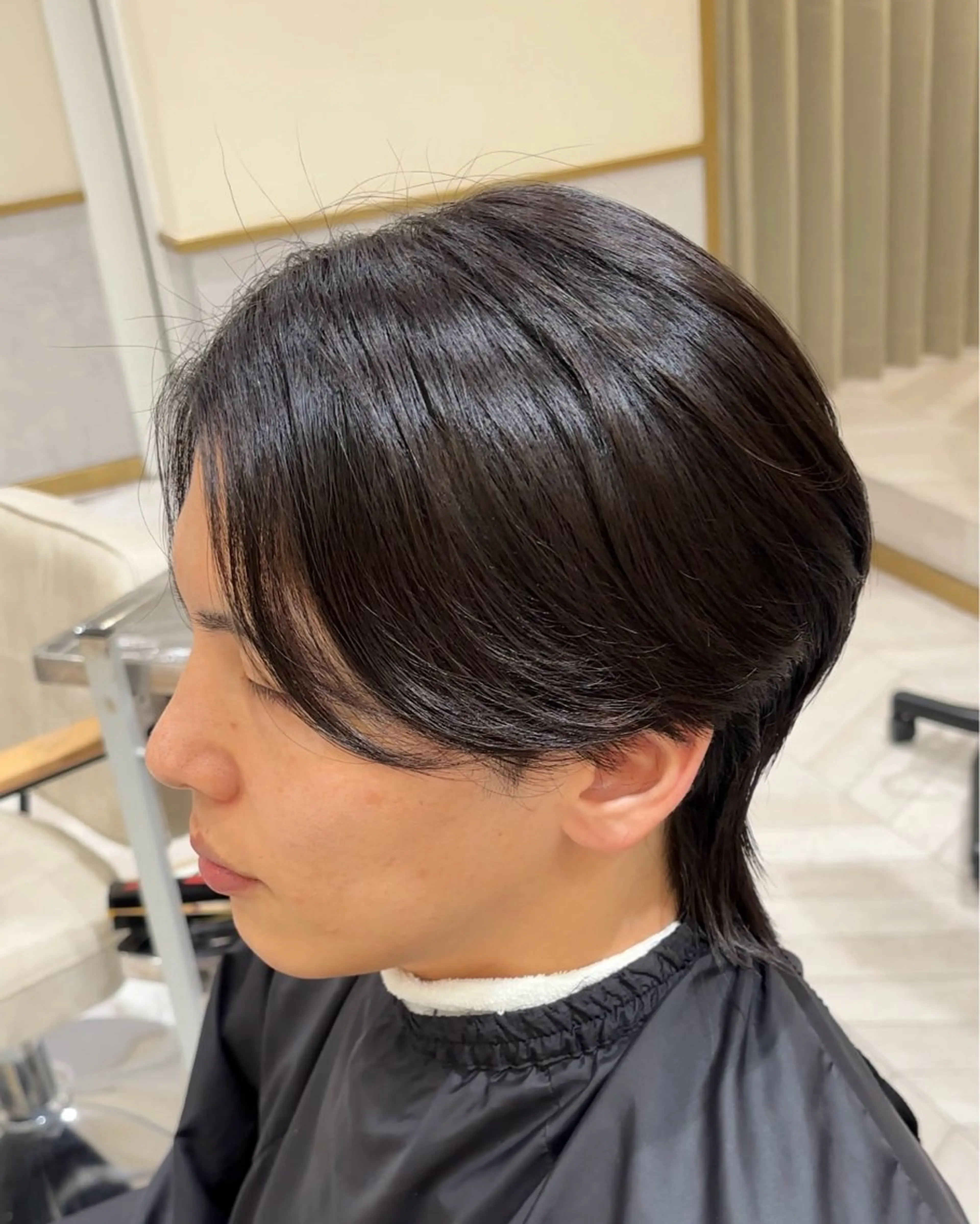 パーマ メンズ センターパート メンズパーマ メンズウルフカット 縮毛矯正 ウルフカット カット 縮毛矯正 縮毛矯正/メンズ パーマ/岩名新大のヘアスタイル