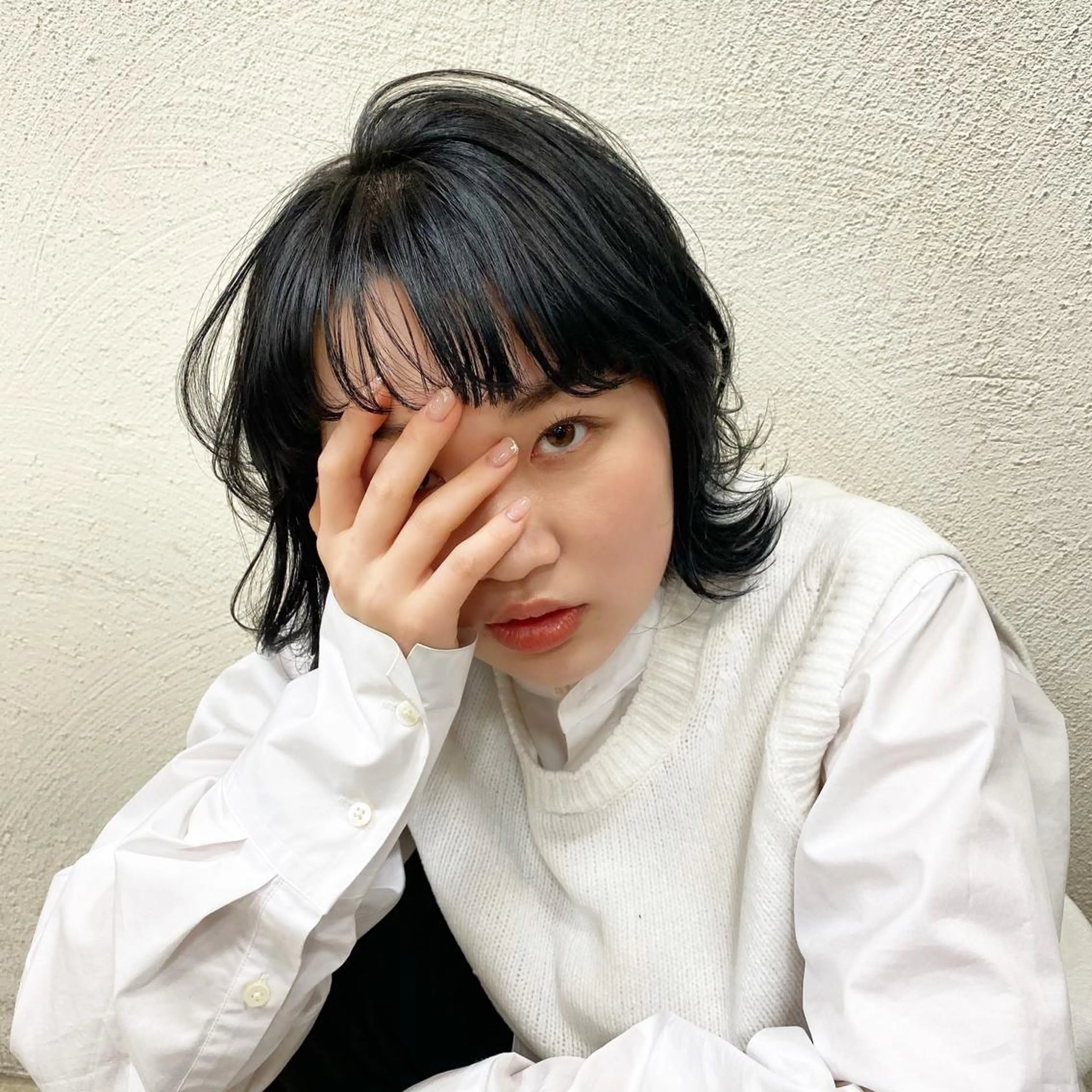 ショート ヘアアレンジ ボブ ウルフカット ウルフボブ 林 瑠夏のヘアスタイル