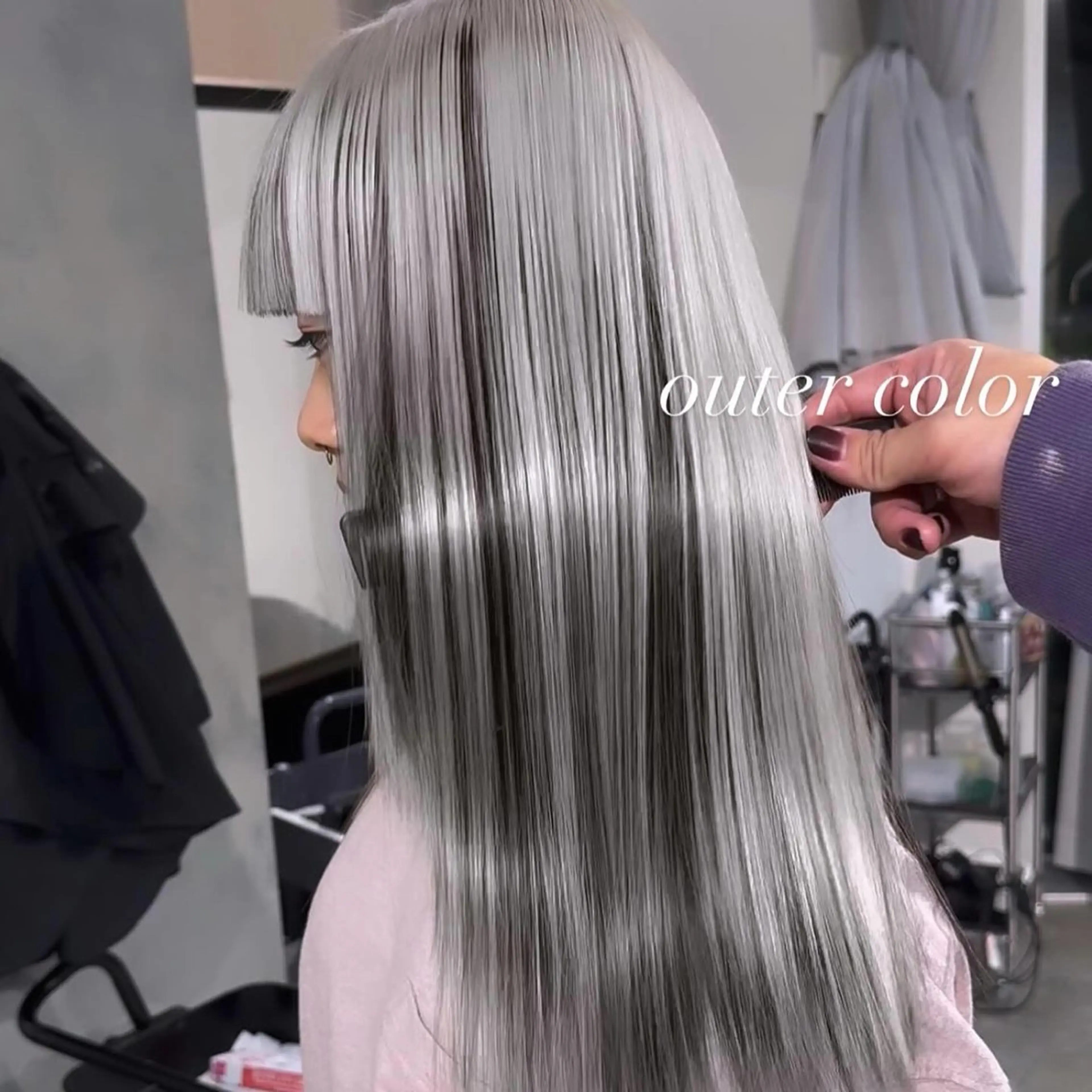 ロング カラー カット ヘアカラー トリートメント ヘアセット 💜ハイトーン💛 マジカルかいちゃんのヘアスタイル