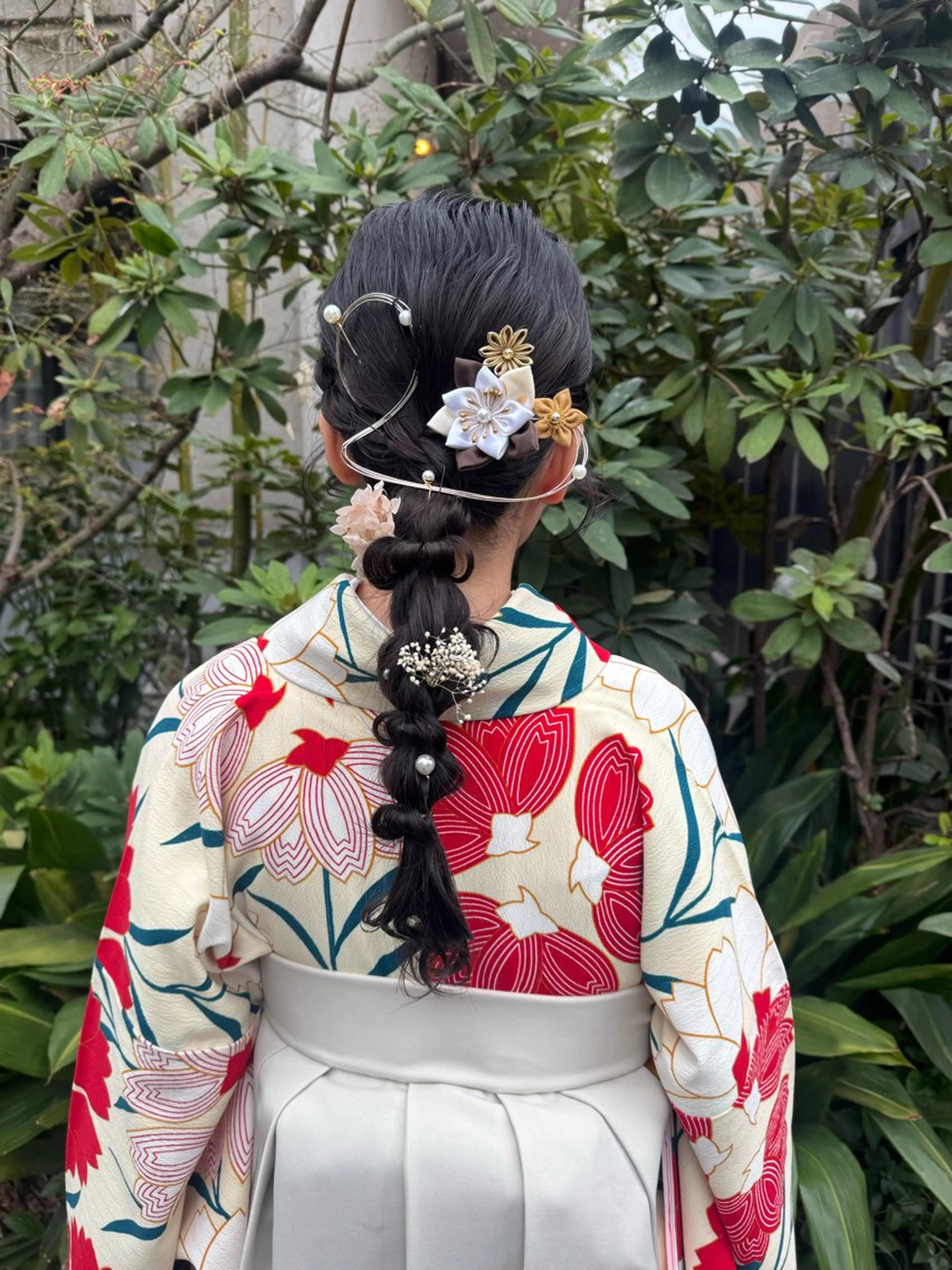 セミロング ヘアアレンジ 着付け 🎗️【ヘアセット 美眉】吉川玲🎗️のヘアスタイル