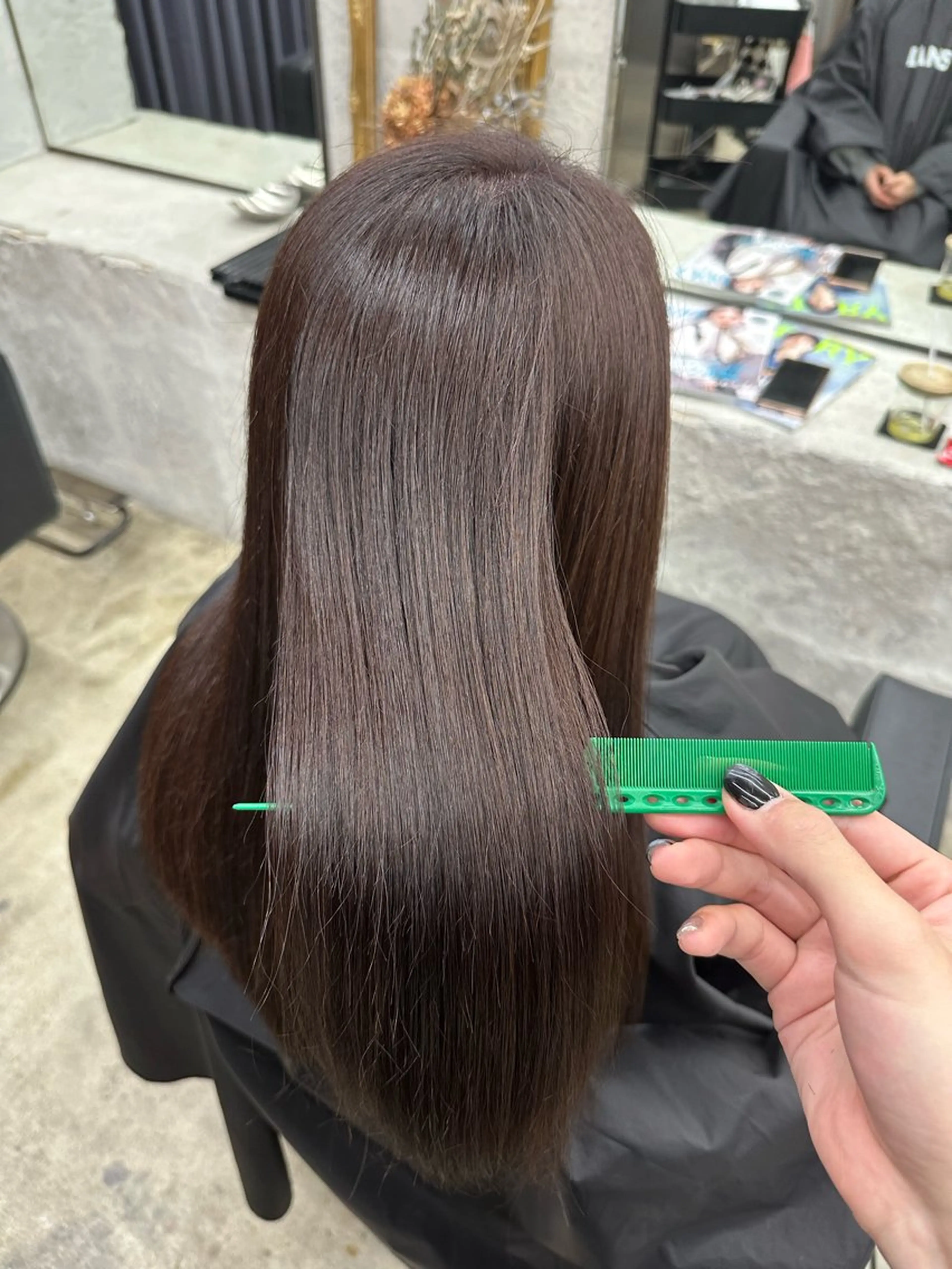 ロング カラー ブラウンカラー ラベンダーカラー カット トリートメント ヘッドスパ 🪐LANDS🪐 福垣 海也のヘアスタイル