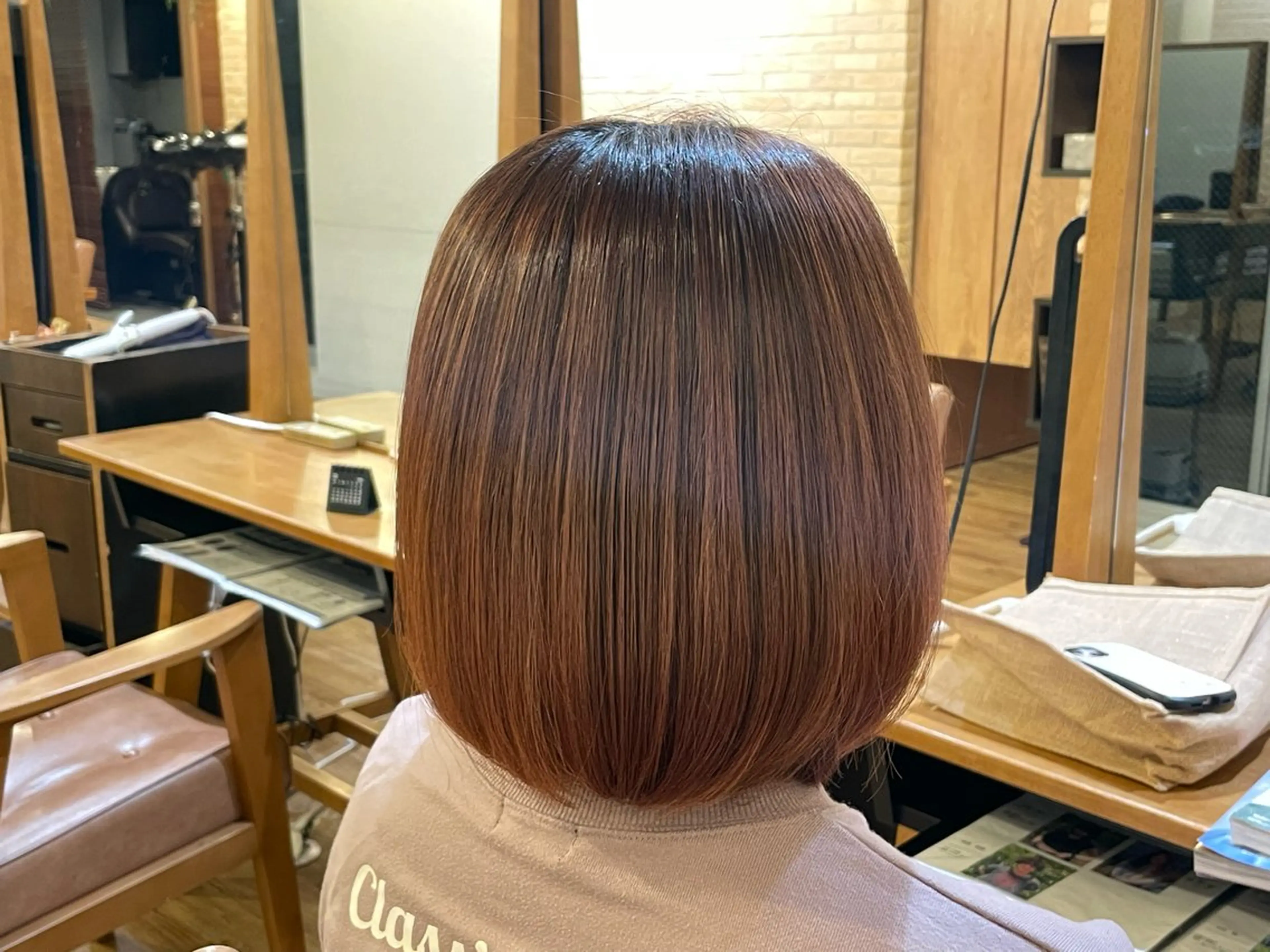 ミディアム 髪質改善カラー＆ 縮毛矯正　石井良平のヘアスタイル