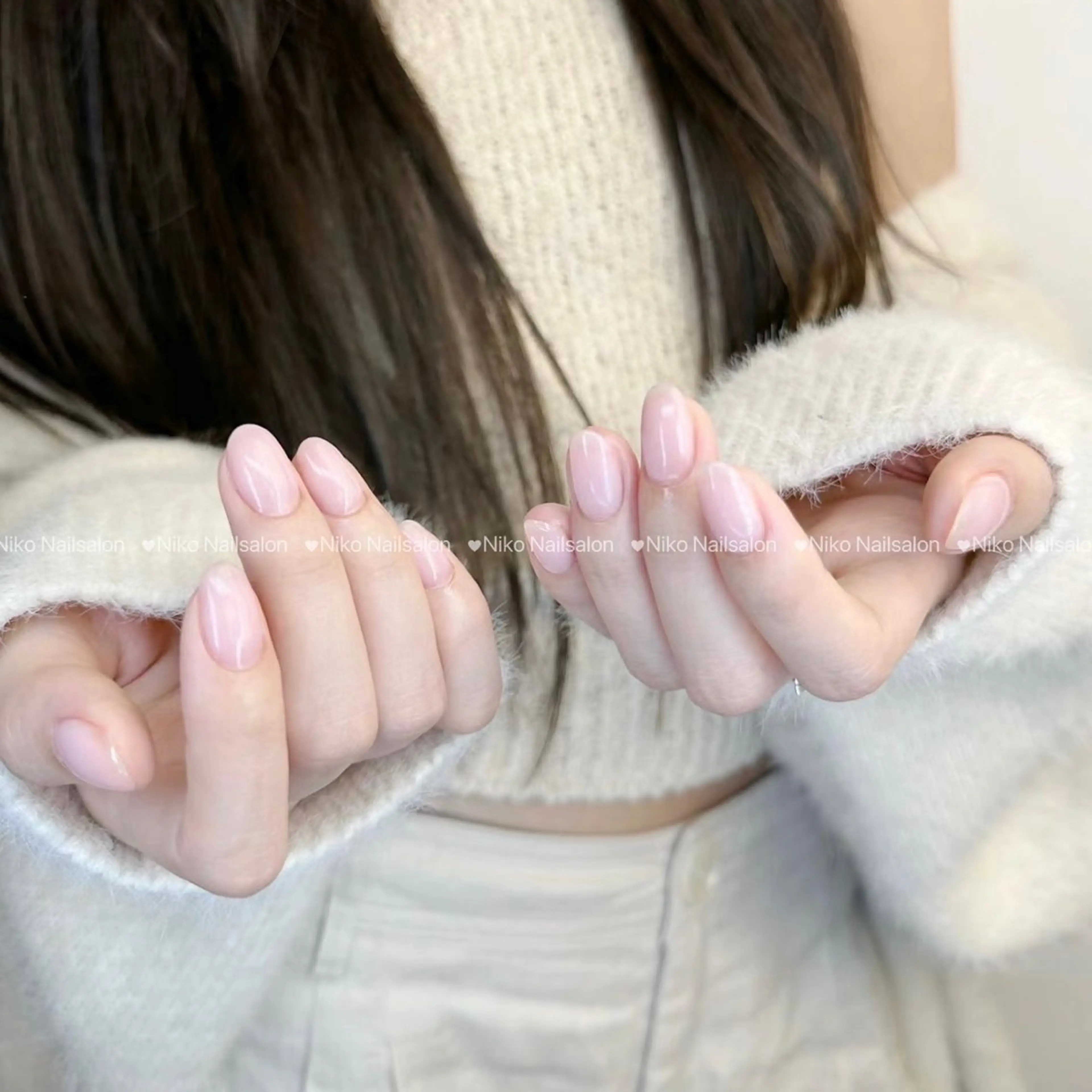 ネイル チークネイル 長さ出し フットネイル フレンチネイル ジェルネイル ハンドネイル Niko Nail salon 銀座本店のネイルデザイン