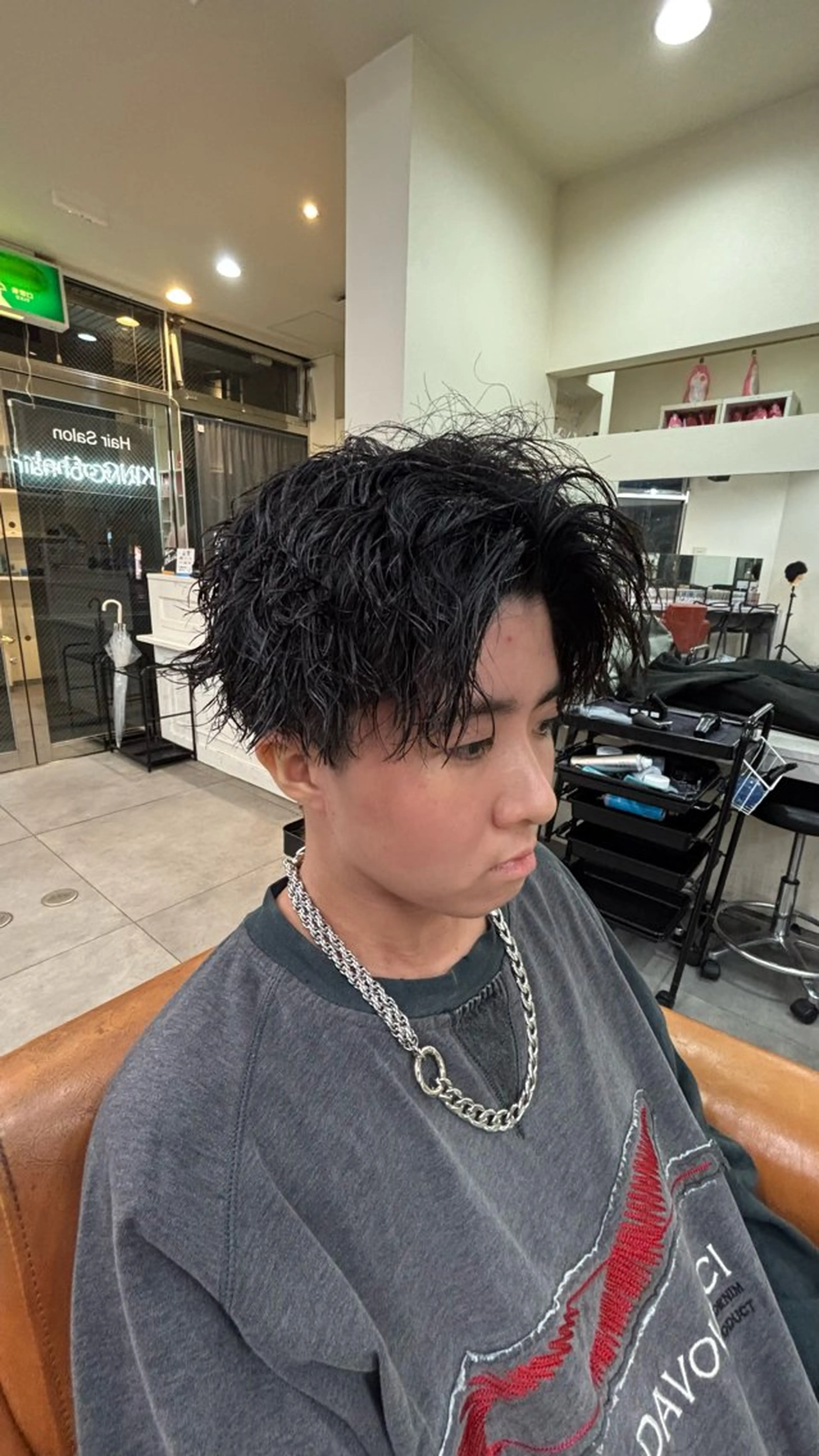 パーマ メンズ 京都駅メンズパーマ /ツイスパ/片山心音のヘアスタイル