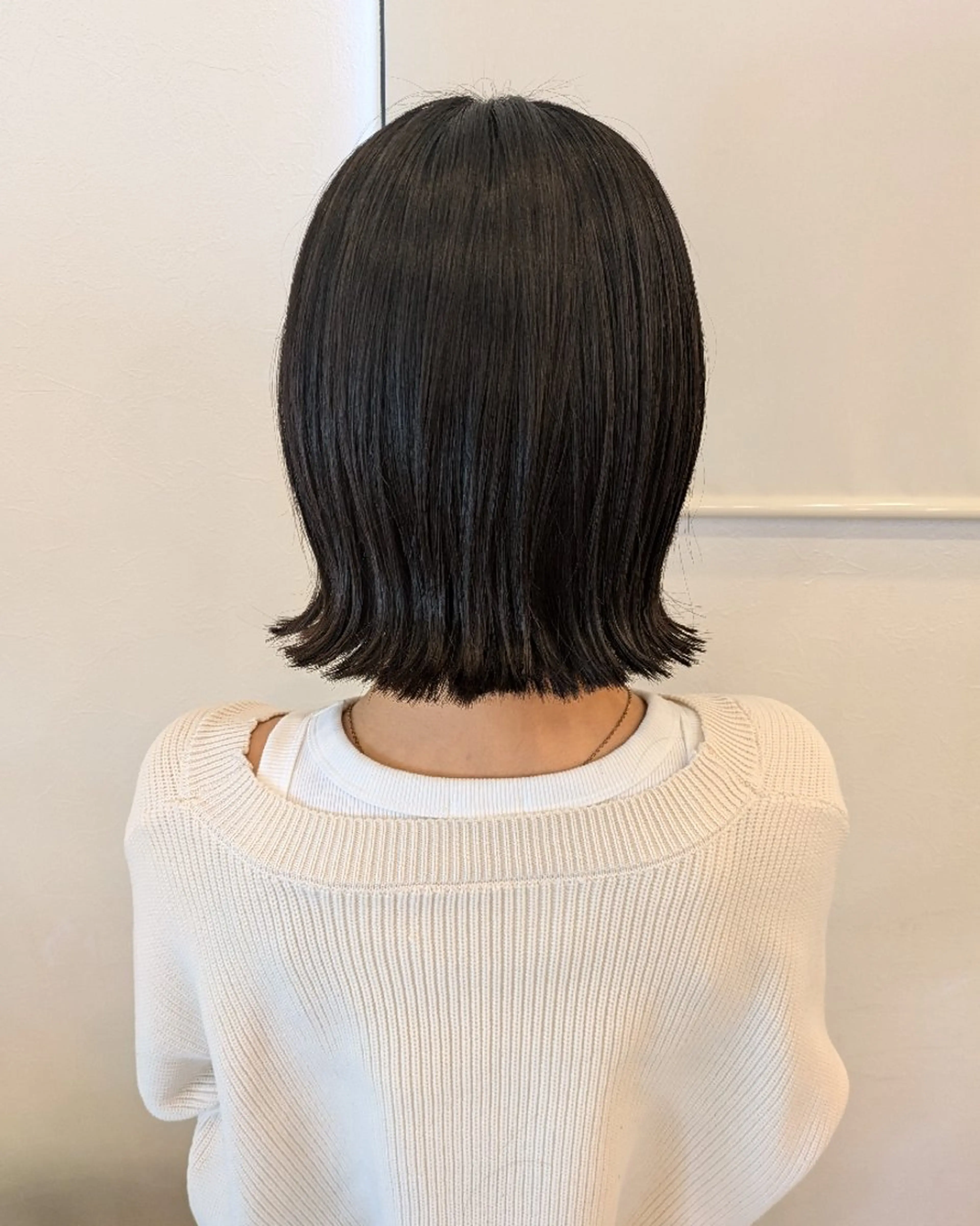 ミディアム 切りっぱなしボブ ボブ カサハラ リホのヘアスタイル
