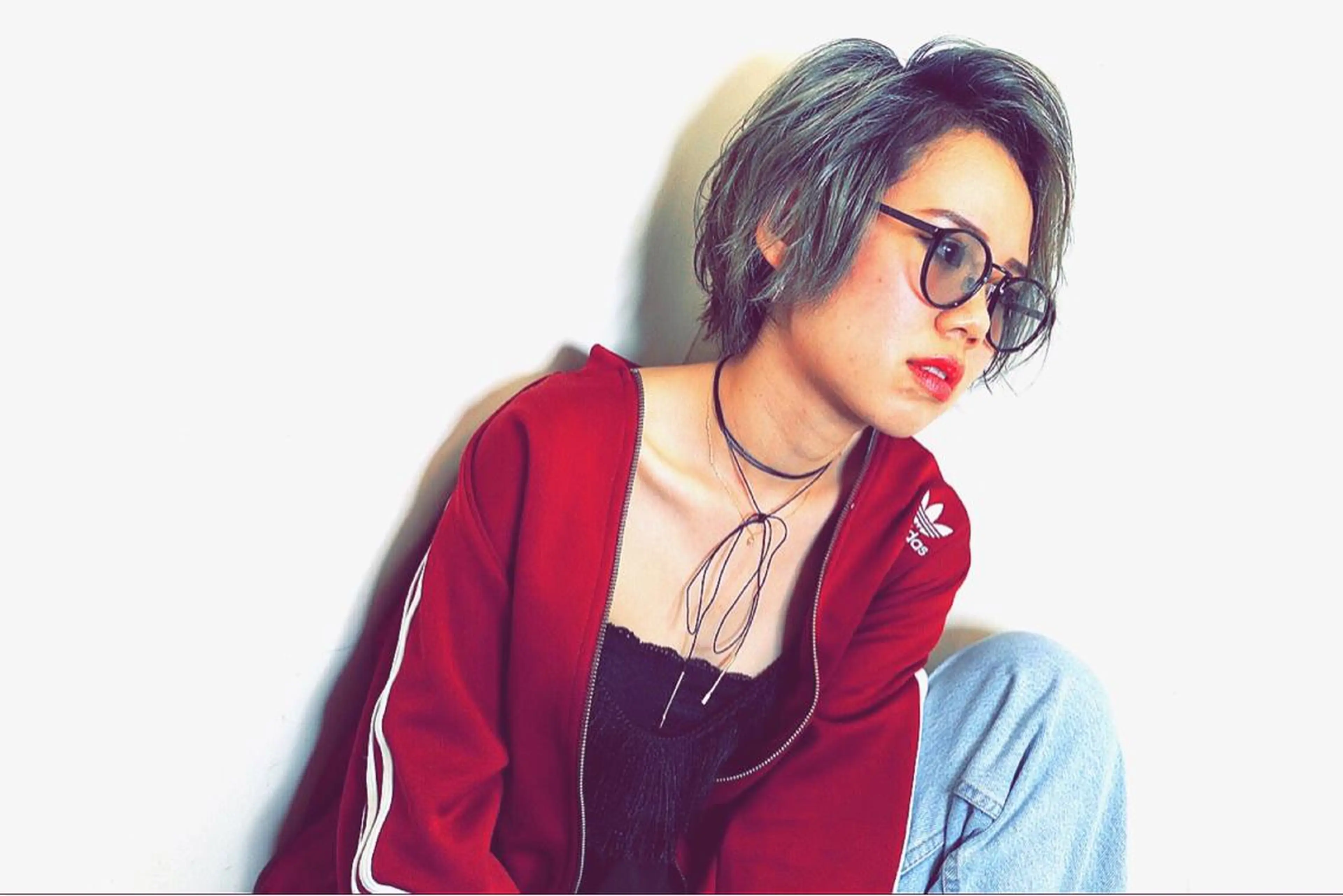 ショート カラー ヘアアレンジ アッシュ ブルーカラー ブルーアッシュ グラデーションカラー ハイライトカラー hair salon Glanzのヘアスタイル