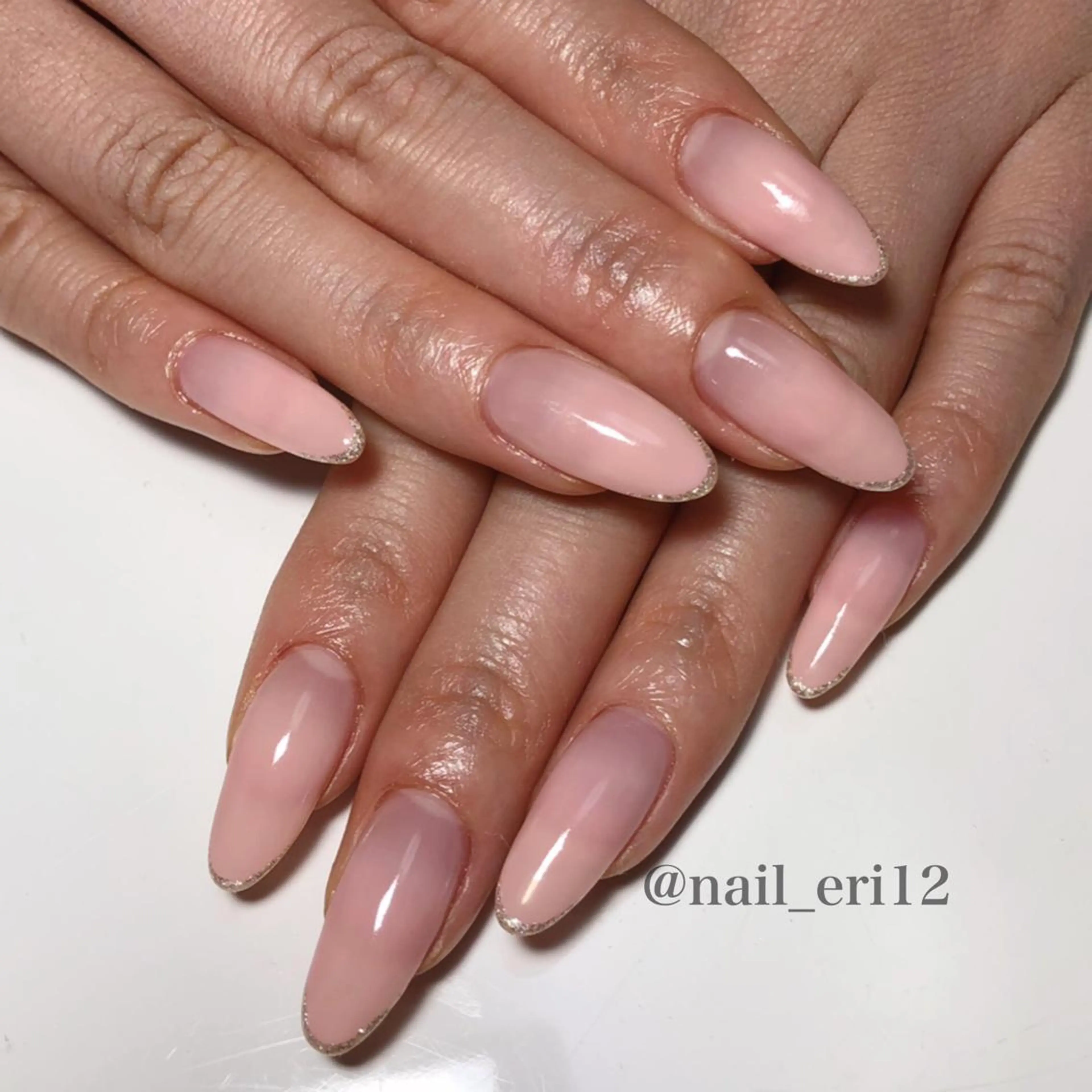 ロング ネイル ラメ(グリッター) nail salon &e eriのネイルデザイン