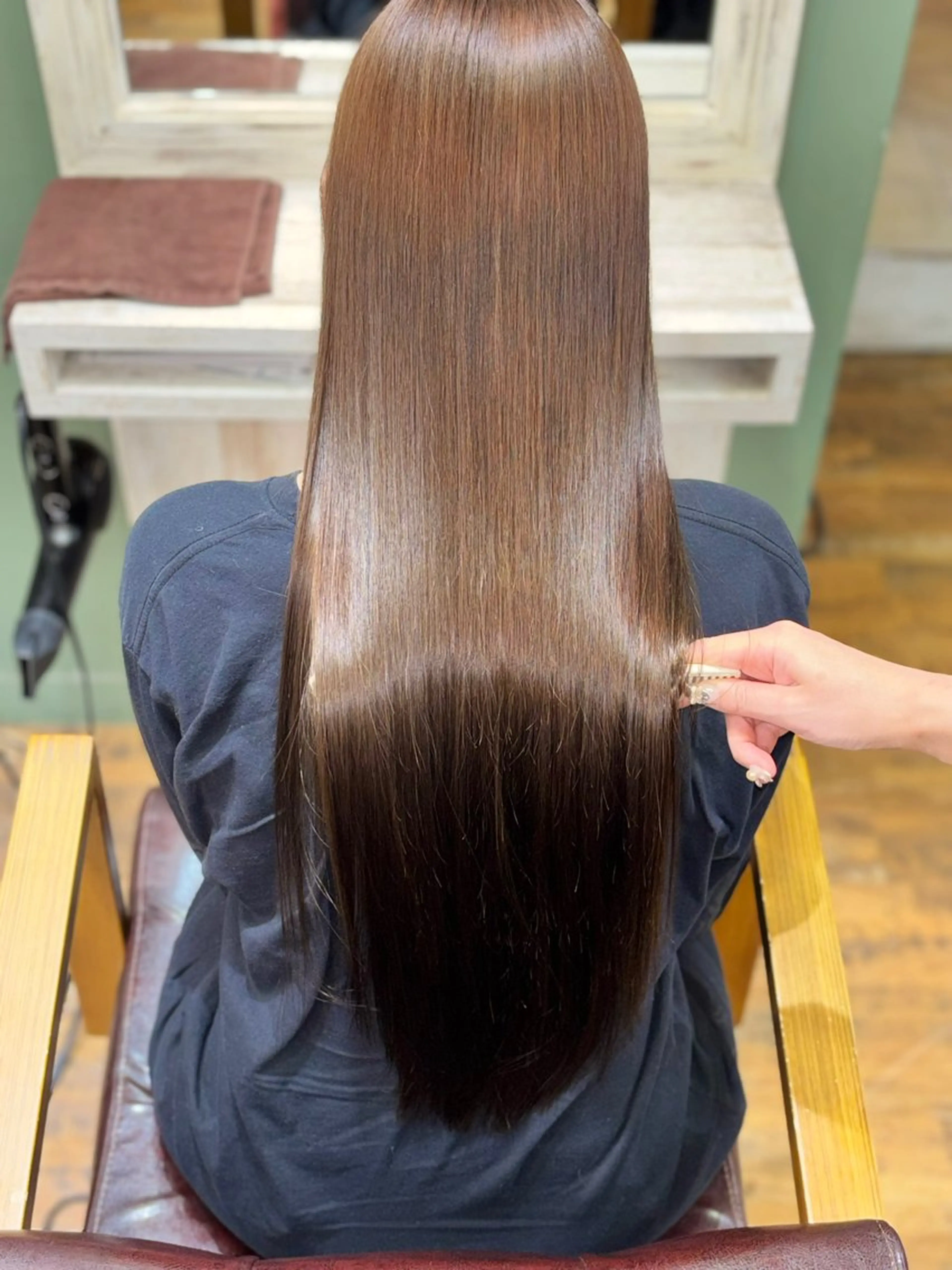 ロング カラー カット ヘアカラー トリートメント 極艶透明感カラー🐰 髪質改善/出雲つぐみのヘアスタイル