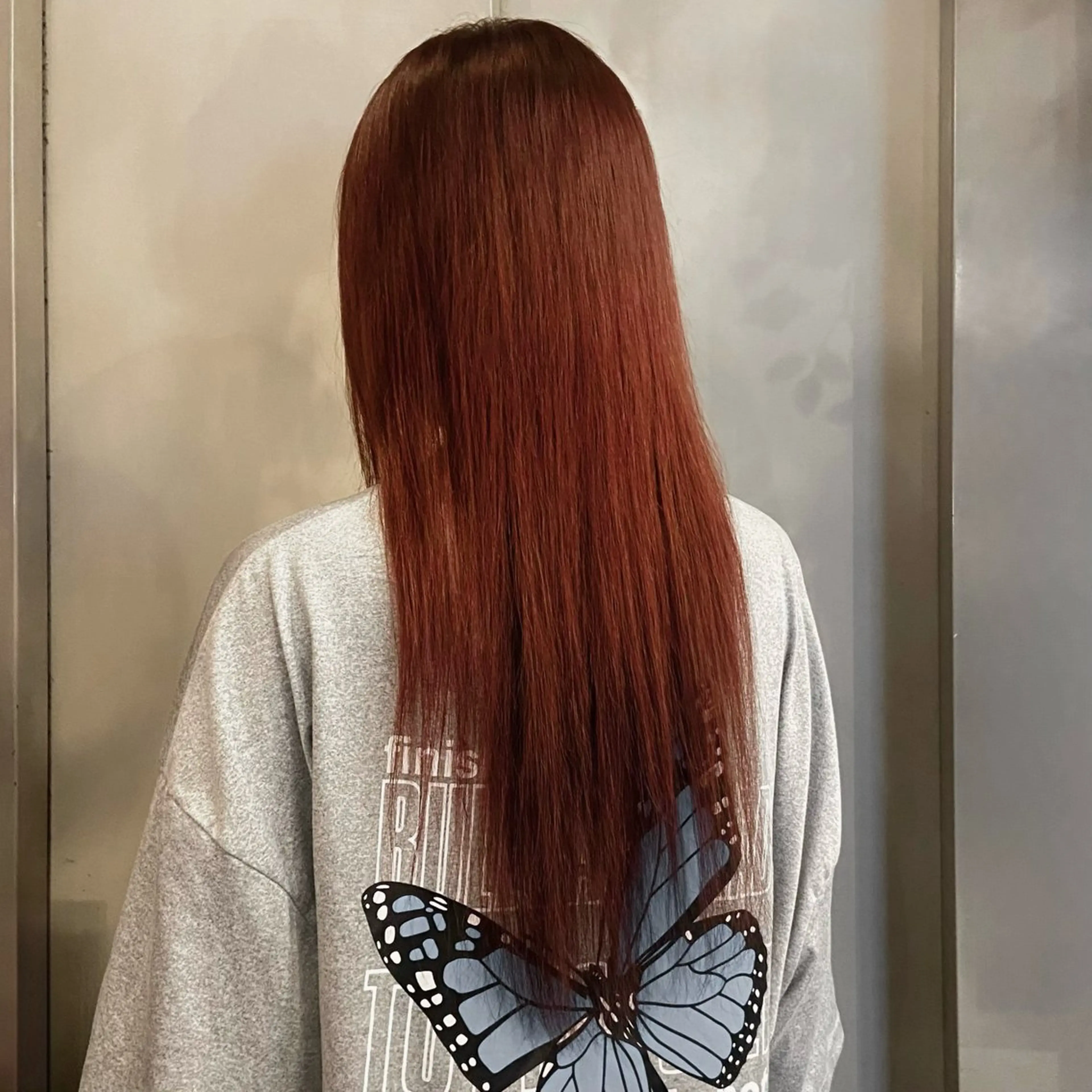 ロング カラー レッドカラー ヘアカラー エルベスアクト志木店 SHIINAのヘアスタイル