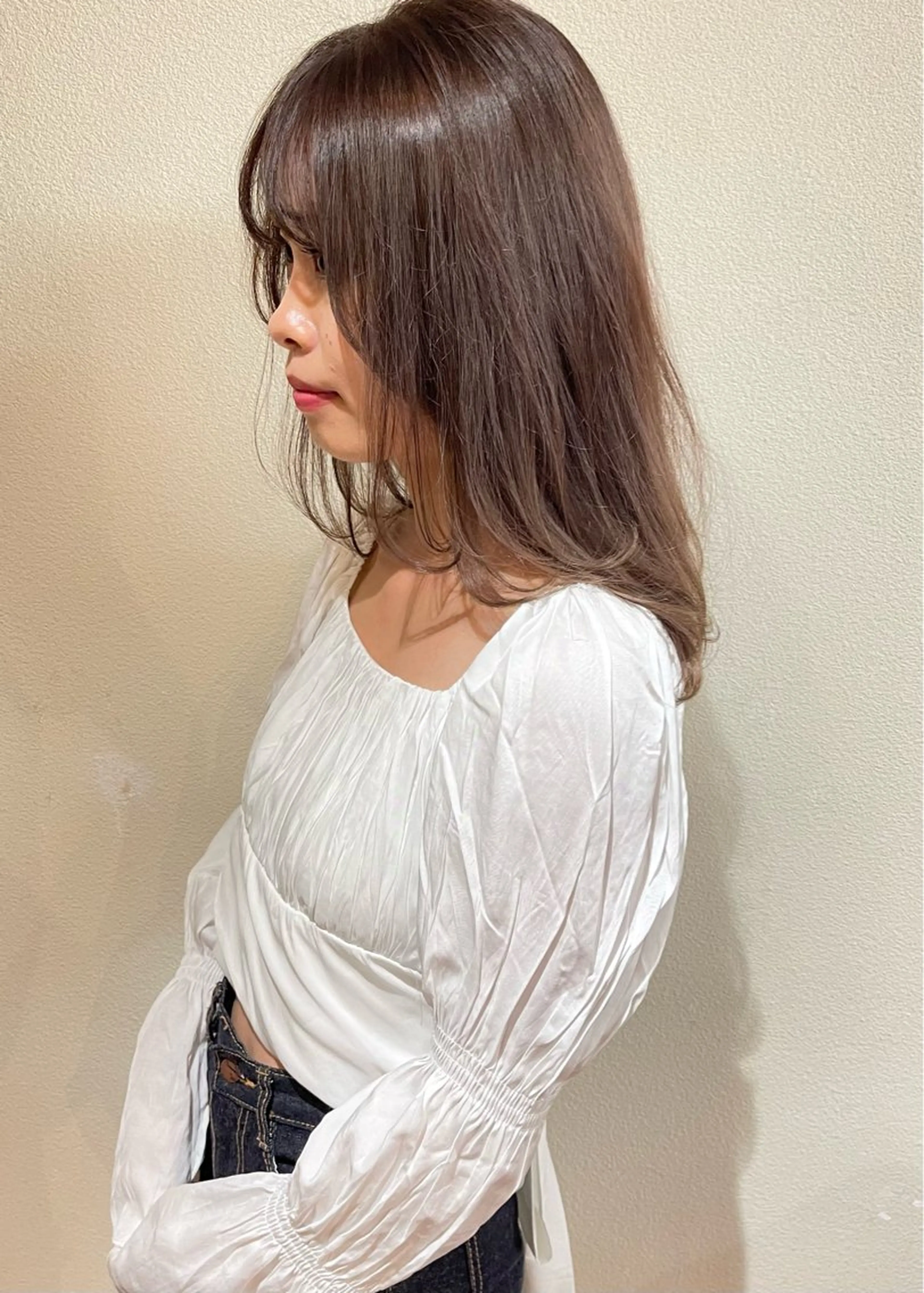 ミディアム カラー ベージュカラー カット ヘアカラー トリートメント 田室 和幸のヘアスタイル