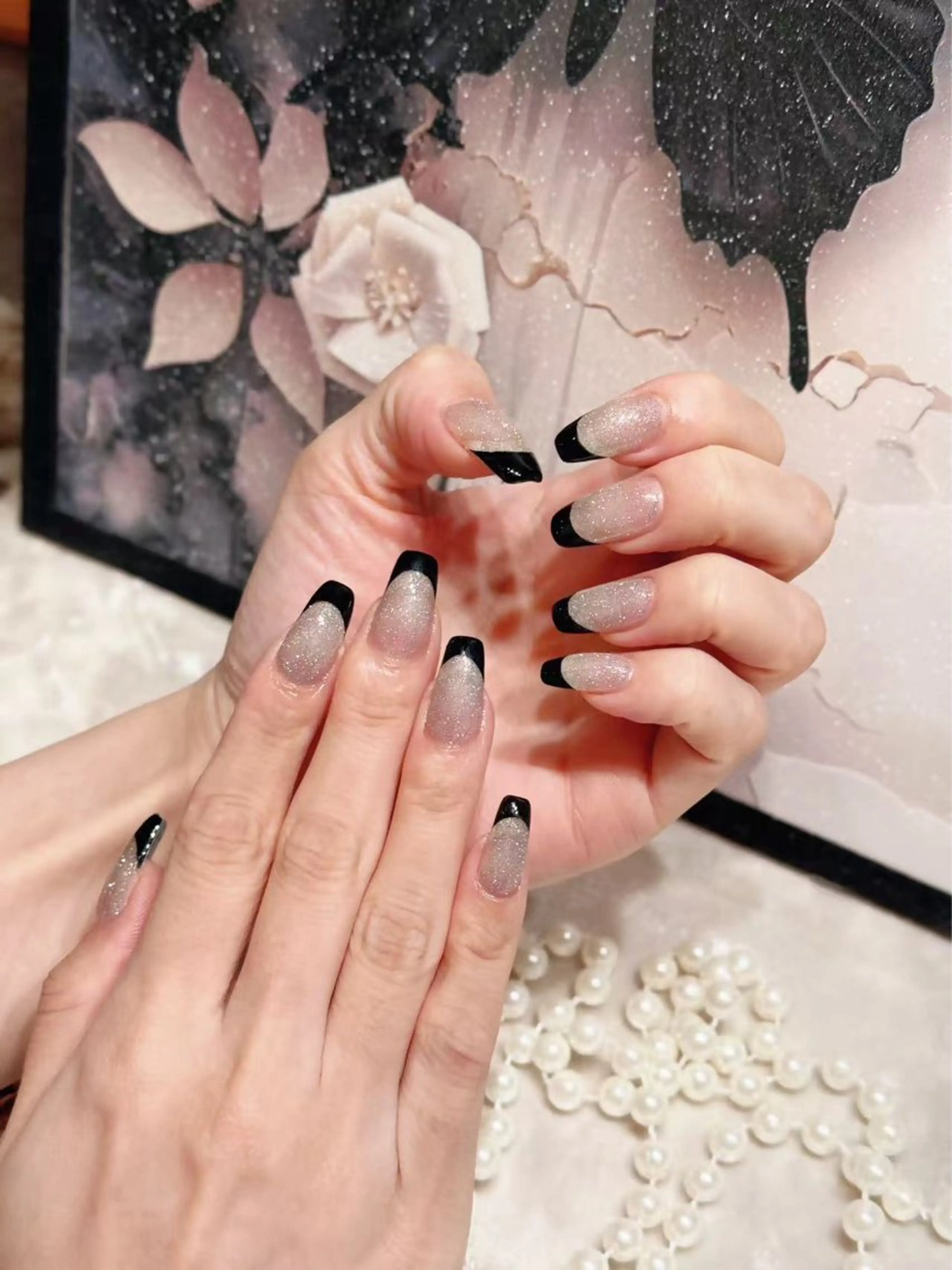 ネイル アートネイル フットネイル ジェルネイル ハート キラキラネイル babarla Nailのネイルデザイン
