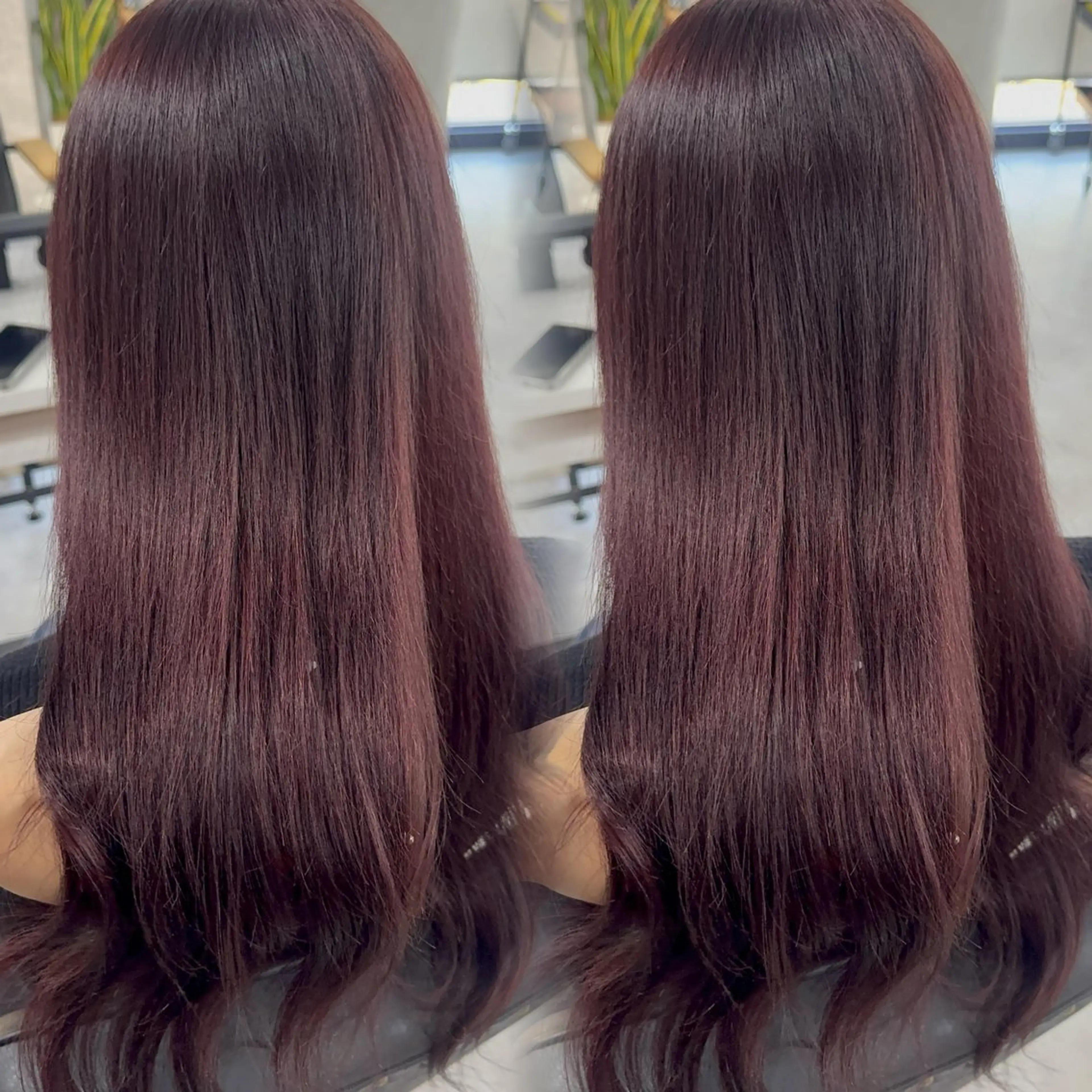 ロング カラー アッシュ アッシュブラウン ベージュカラー 黒髪 ブリーチ 赤み無し柔らかカラー 【梅田】madokaのヘアスタイル