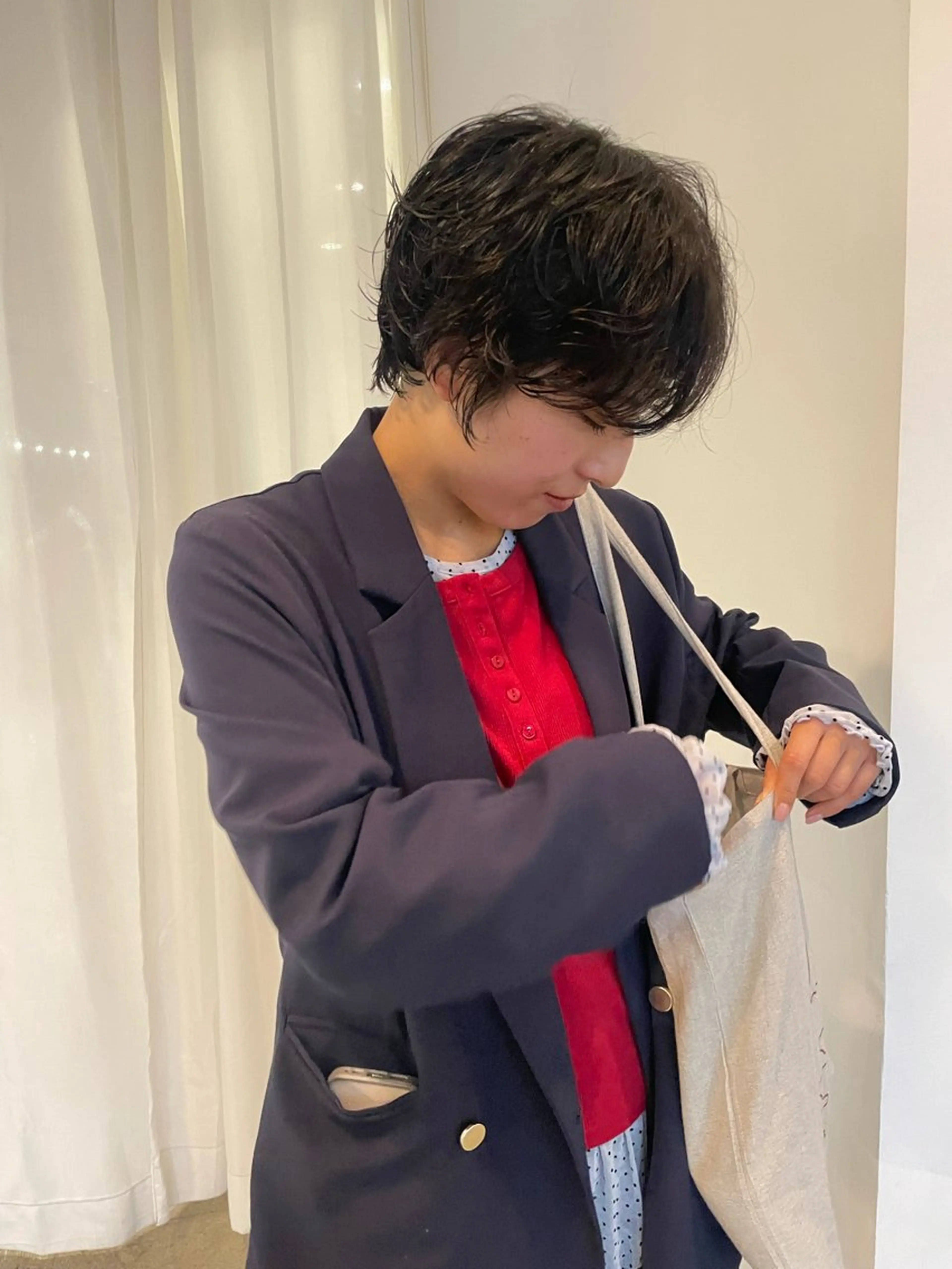 ショート ショートヘア カット パーマ 熊崎 葵のヘアスタイル