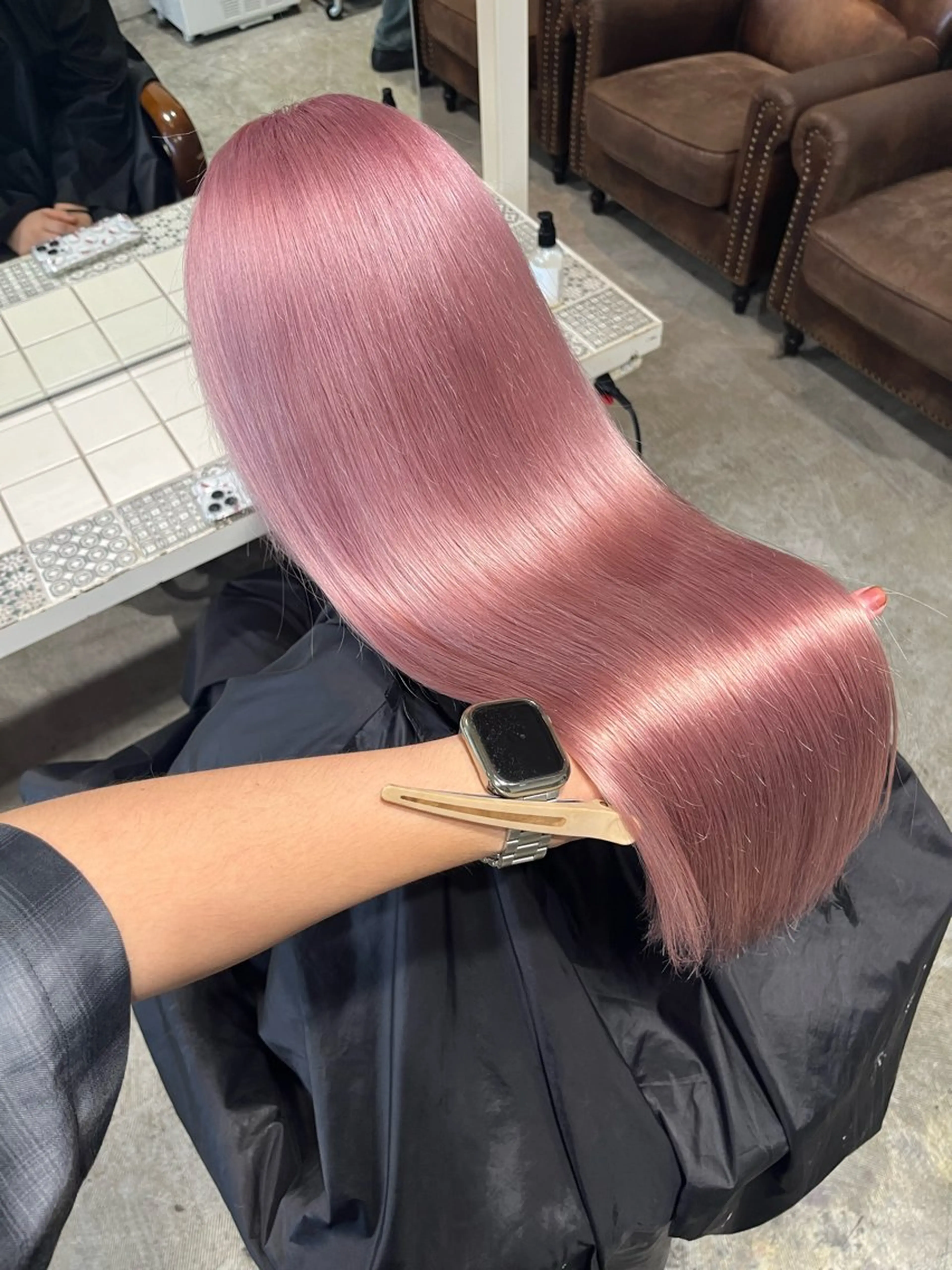 ロング カラー ヘアアレンジ ヘアカラー 高島 凜のヘアスタイル