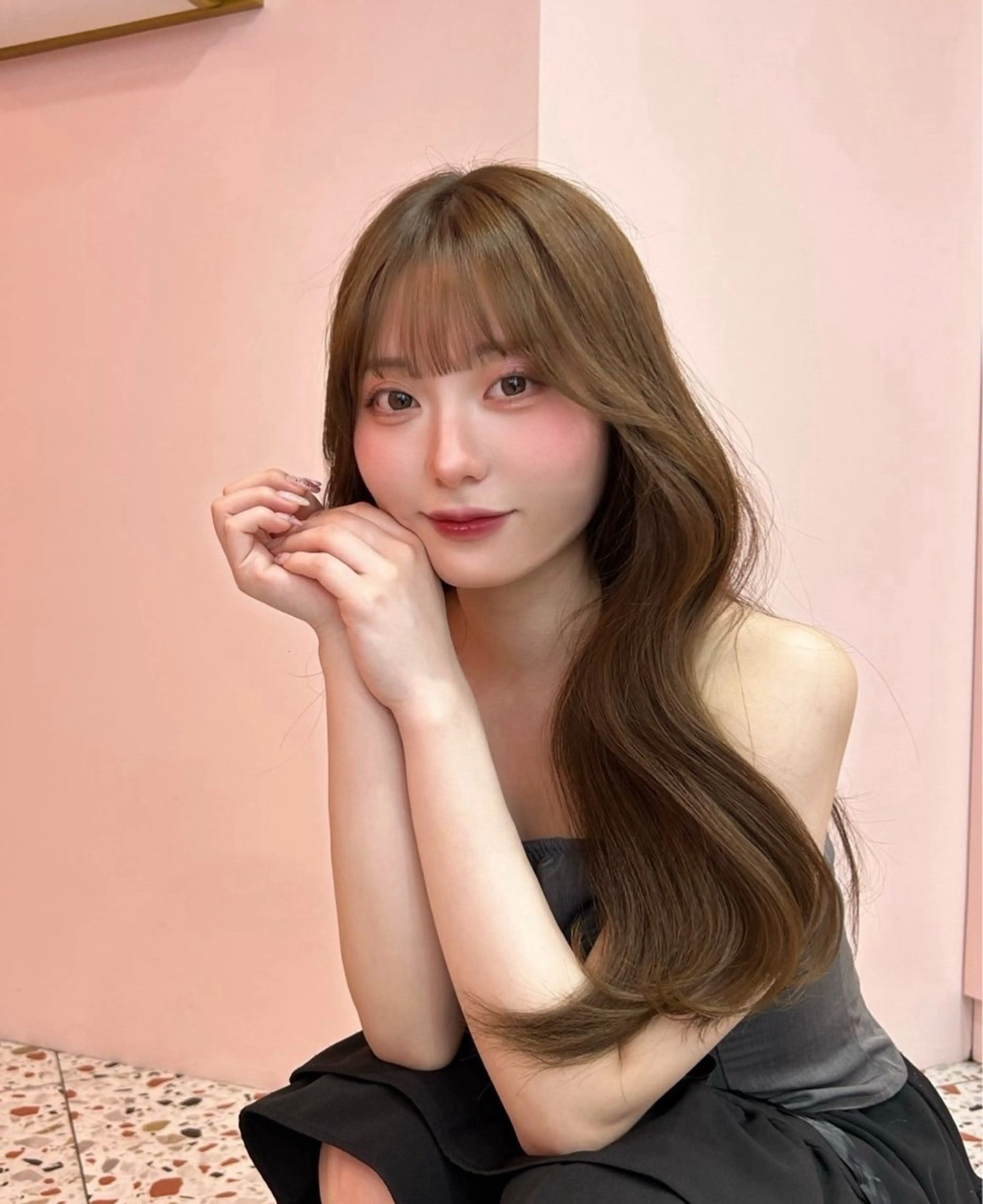 セミロング カット ヘアカラー トリートメント 透明感カラー♡ 原宿美容室￤Rinaのヘアスタイル