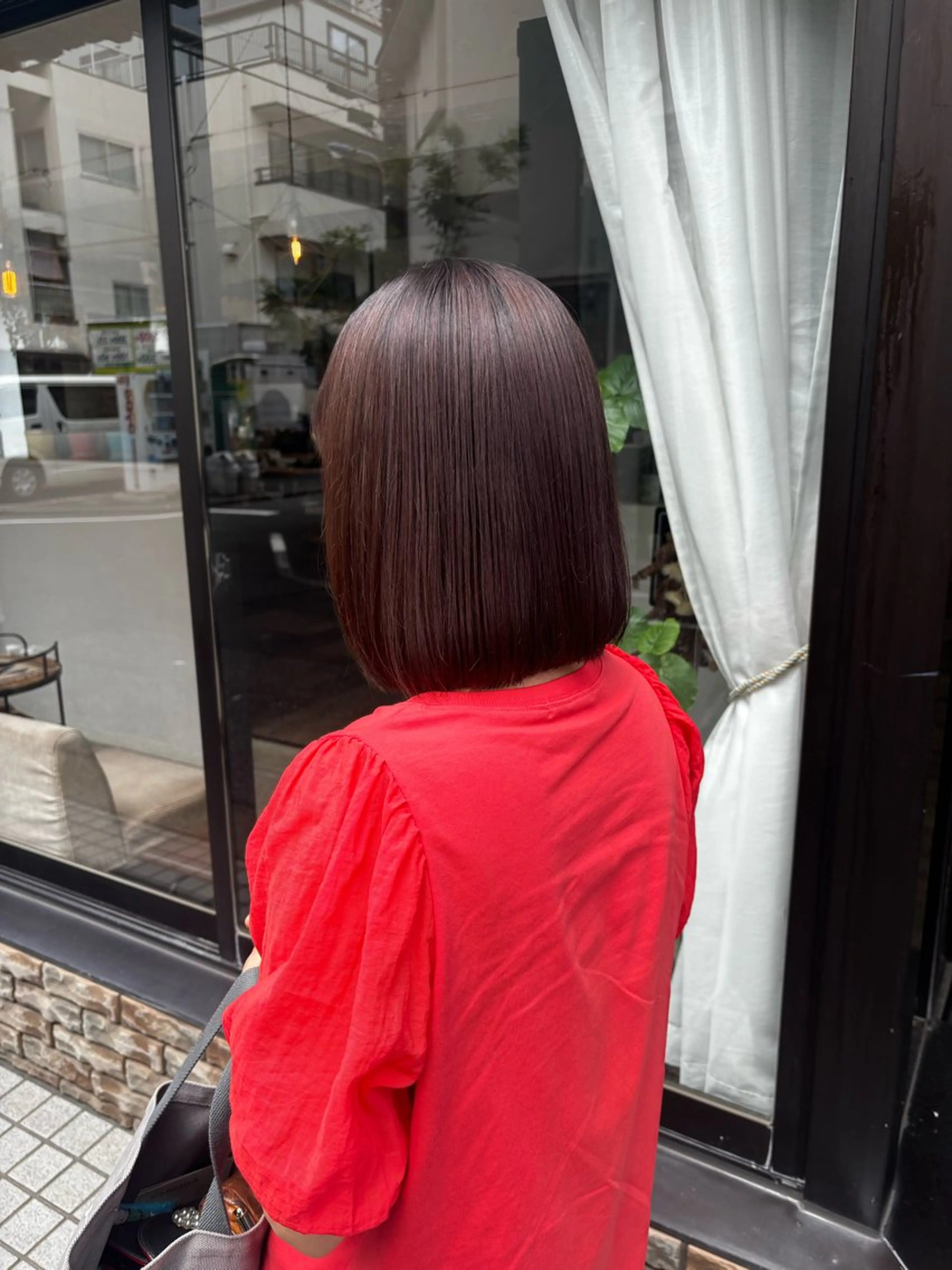 縮毛矯正 🍒サクラ🍒 /透明感カラー/艶髪のヘアスタイル