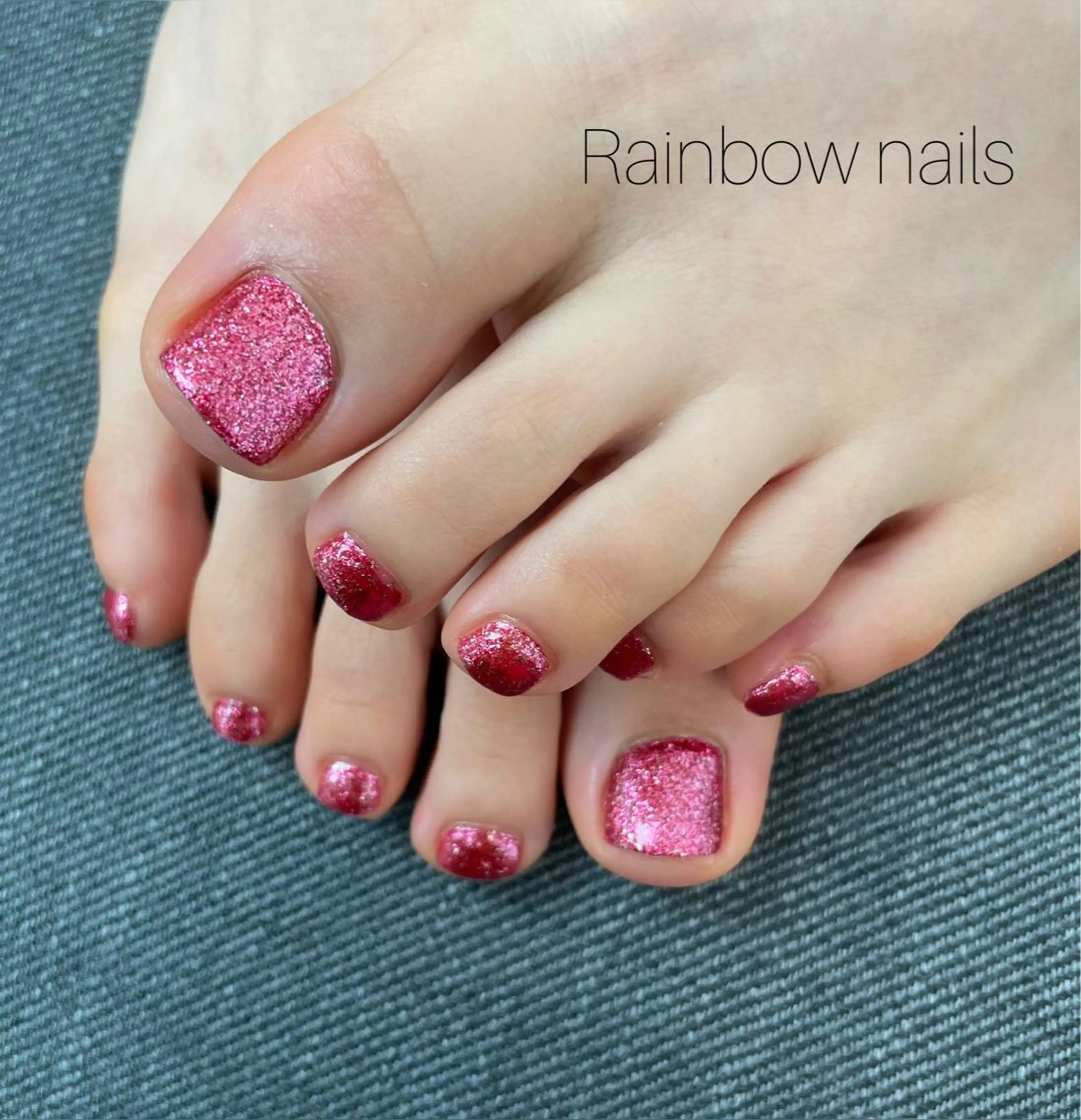 ネイル Rainbow nailsくろちゃんのネイルデザイン