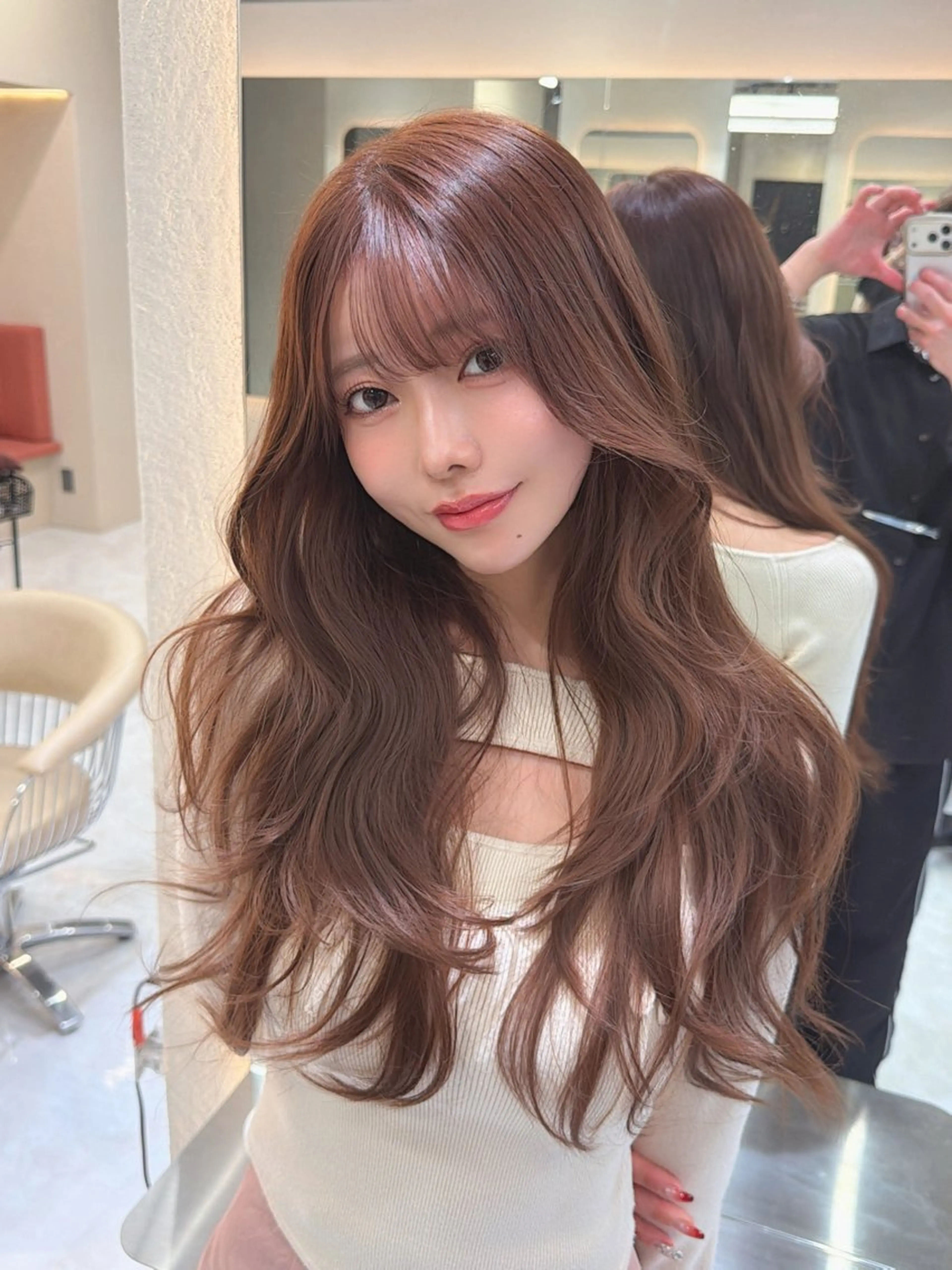 ロング 縮毛矯正 トリートメント カット ヘアカラー トリートメント 🫧髪質改善 講師🫧🍎幹細胞のヘアスタイル